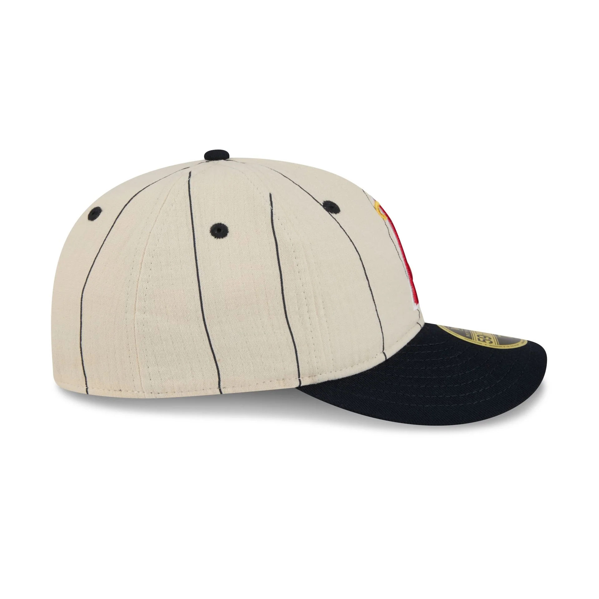 Los Angeles Angels Linen Pinstripe Retro Crown 59FIFTY Fitted Hat - Image 5