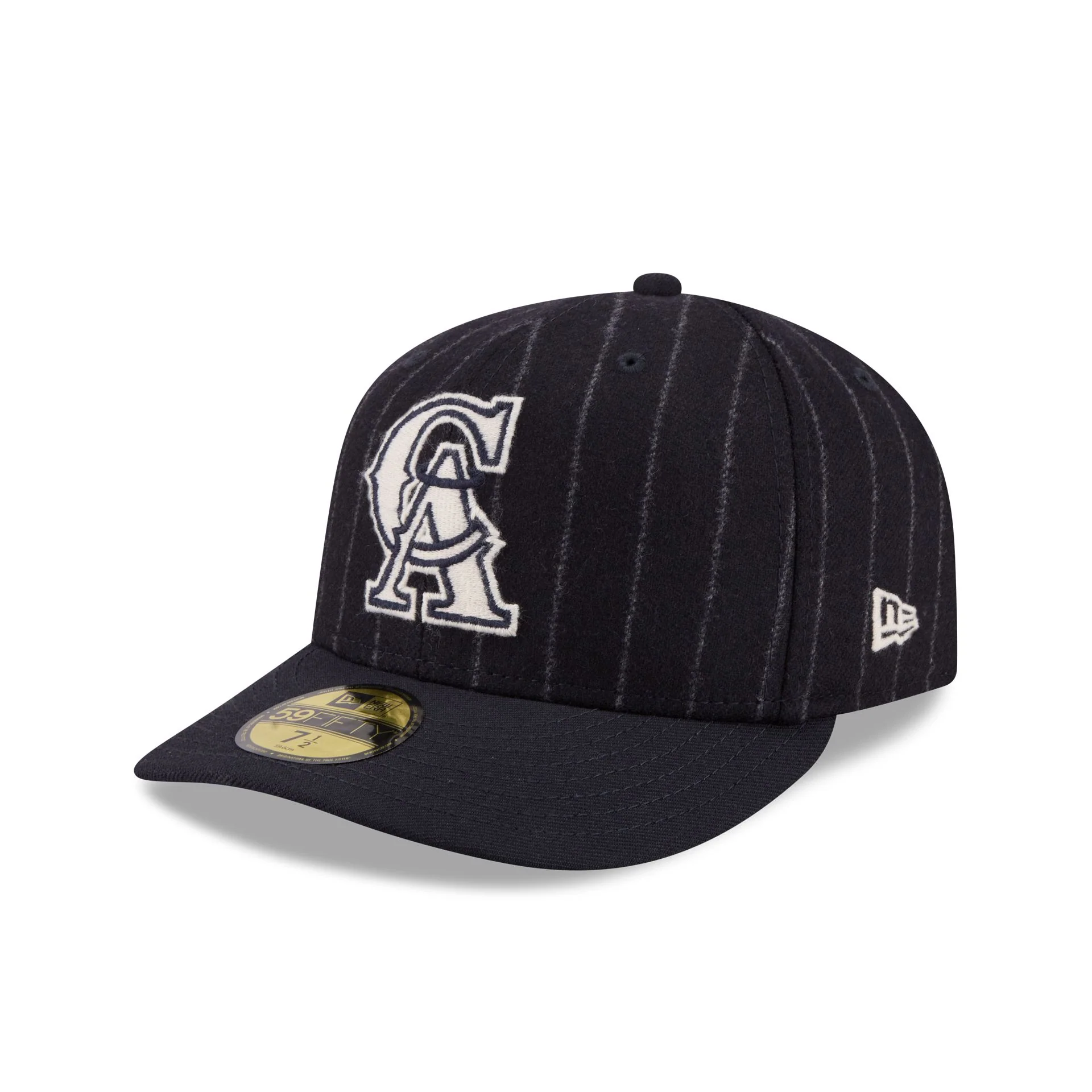 Los Angeles Angels Pinstripe Merino & Cashmere Moon 59FIFTY Fitted Hat - Image 3