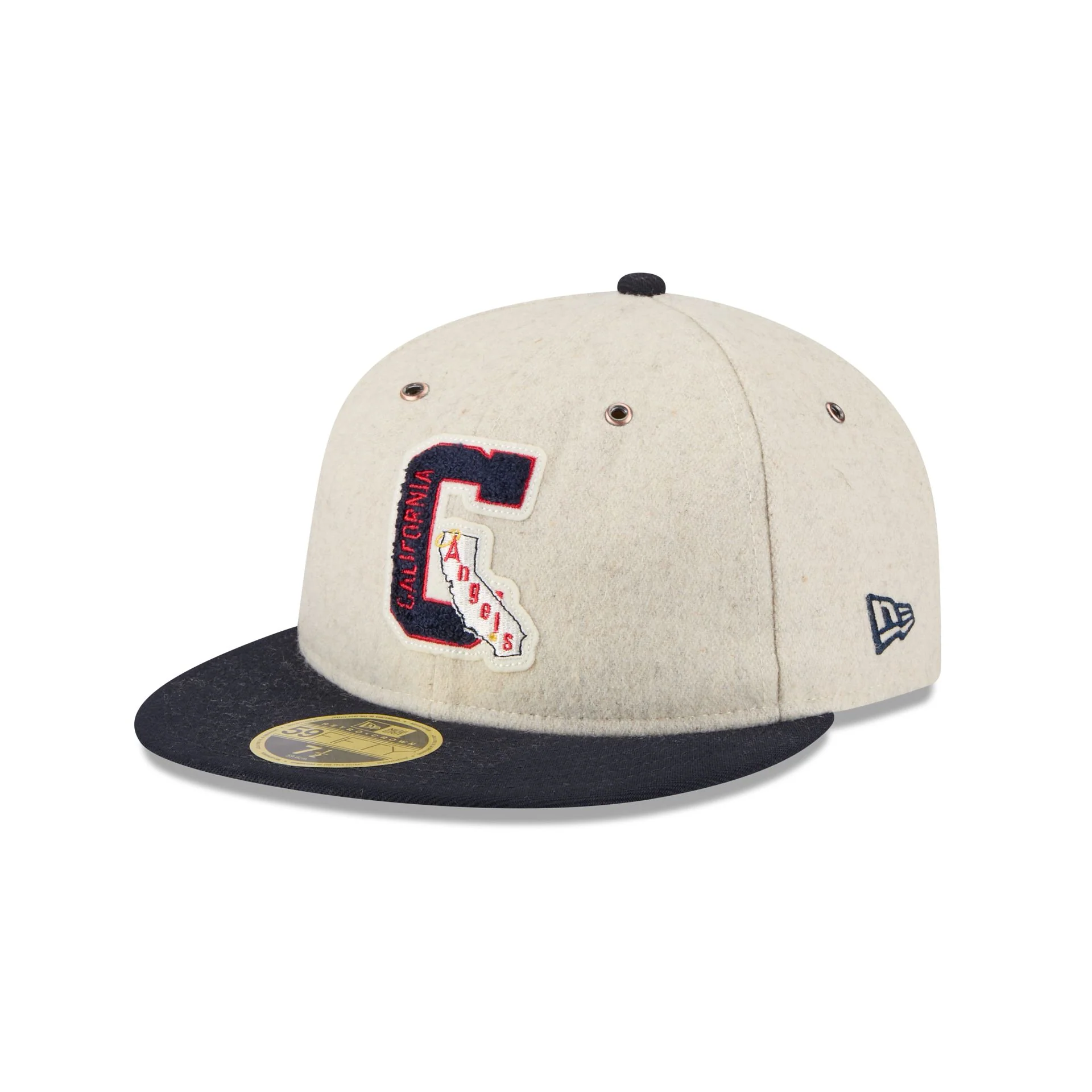 Los Angeles Angels Wool Letterman Retro Crown 59FIFTY Fitted Hat
