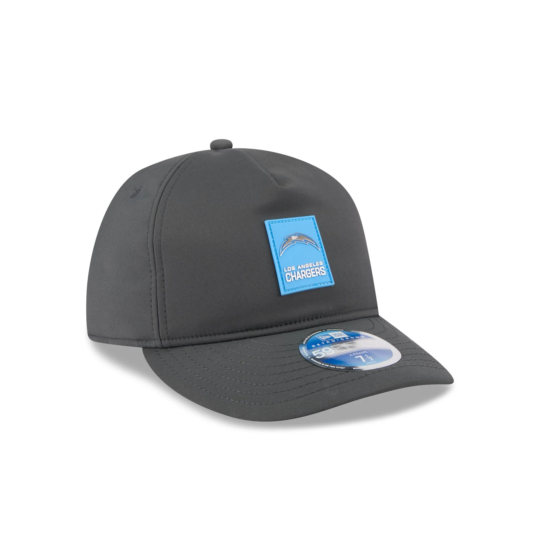 Los Angeles Chargers 2025 Sideline Cold Weather Steel Clouds Retro Crown 59FIFTY A-Frame Fitted Hat - Image 3