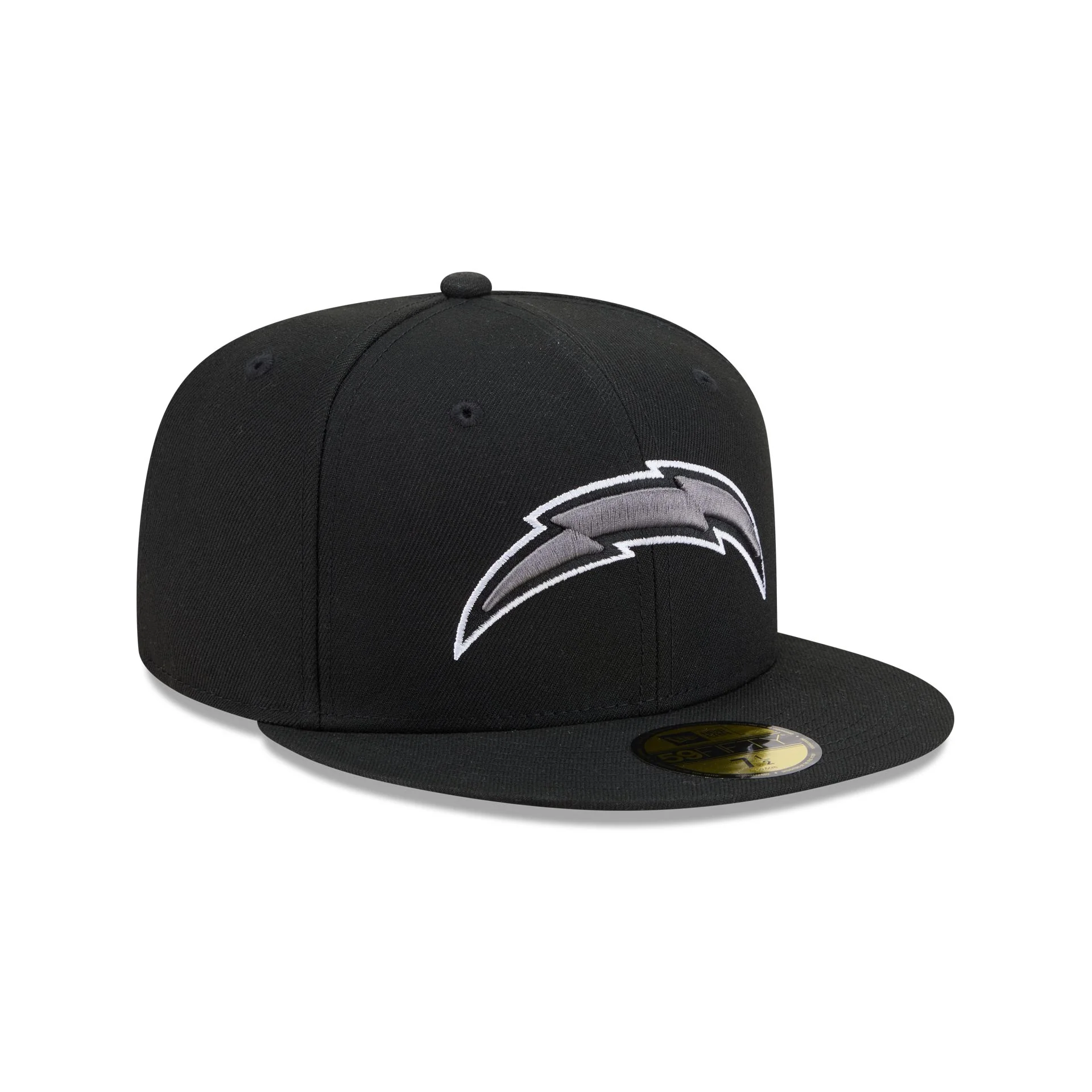 Los Angeles Chargers Black and White Basic 59FIFTY Fitted Hat - Image 3