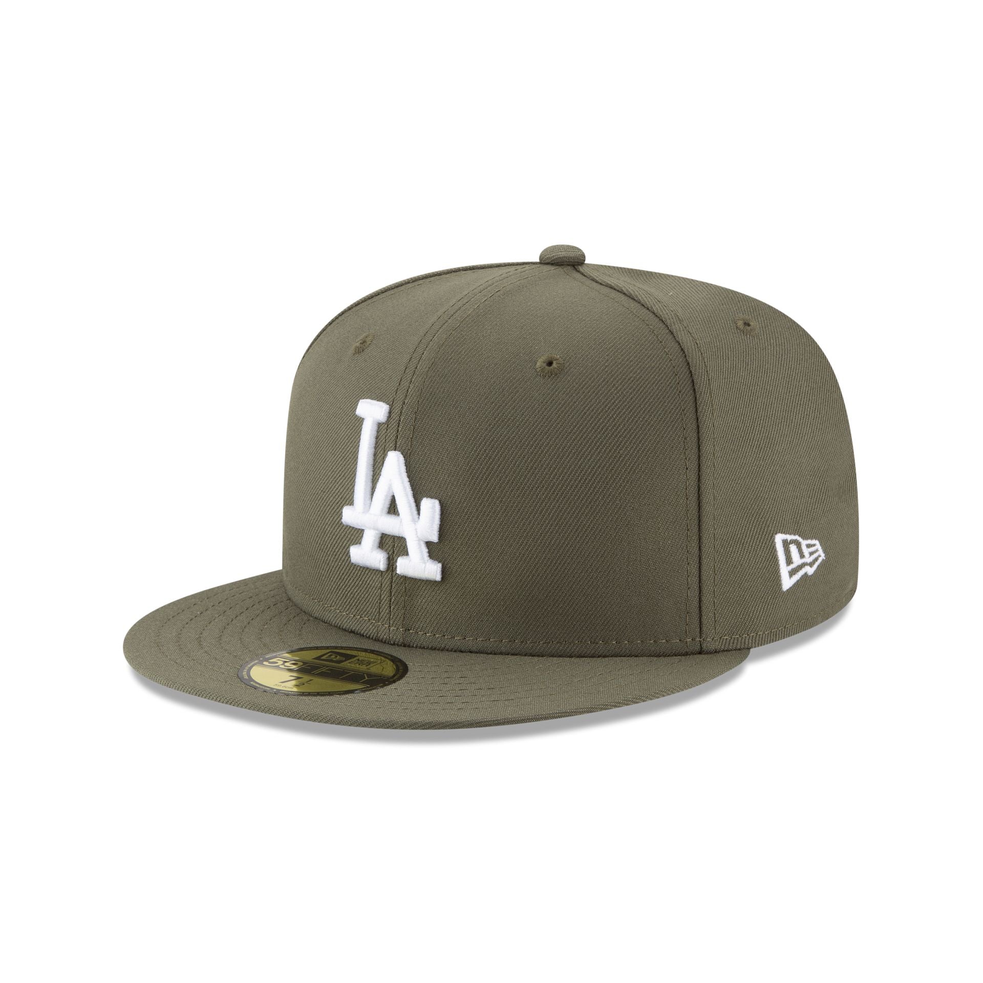 Los Angeles Dodgers 2025 World Series Champions Back-to-Back Circle Patch Olive 59FIFTY Fitted Hat - Image 3