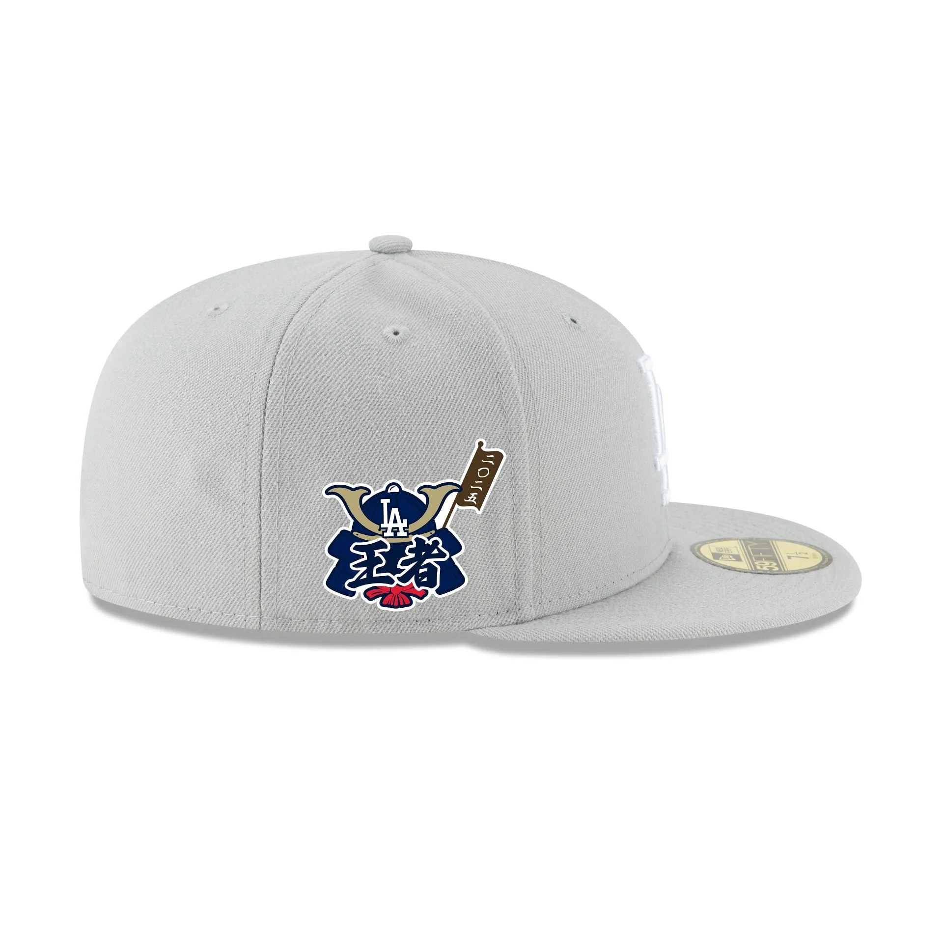 Los Angeles Dodgers 2025 World Series Champions Samurai Patch Gray 59FIFTY Fitted Hat - Image 4
