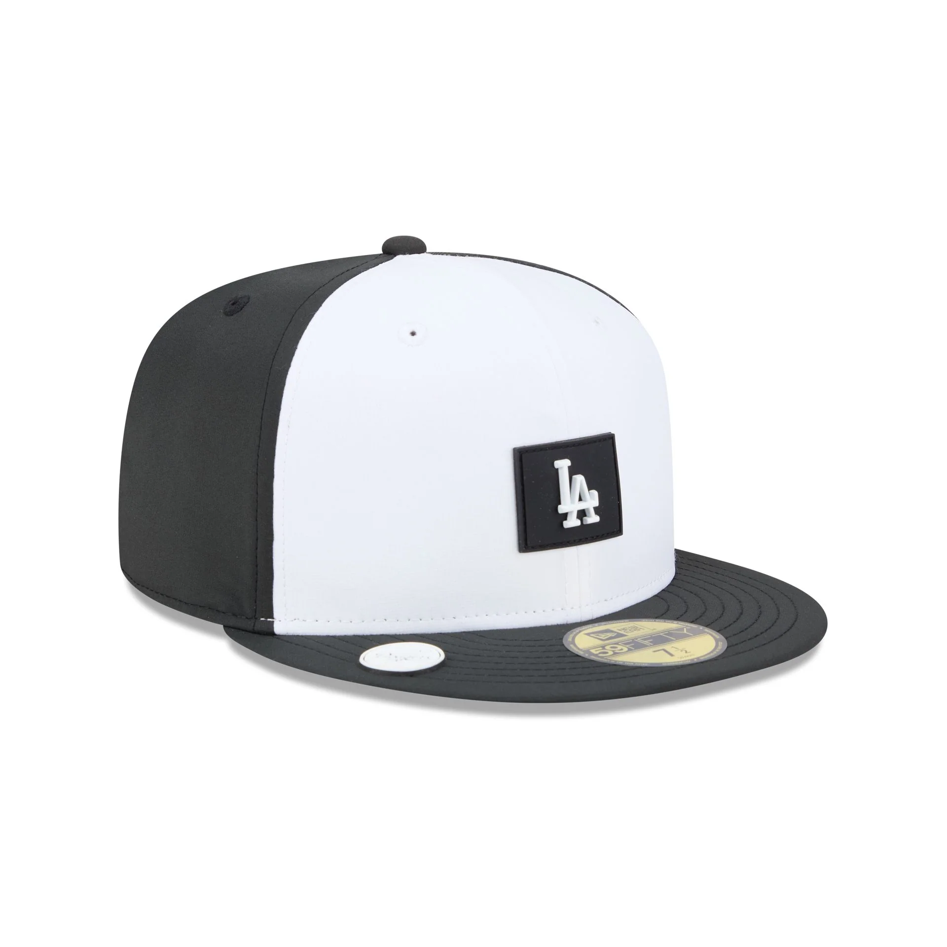 Los Angeles Dodgers 2026 Clubhouse Black & White 59FIFTY Fitted Hat