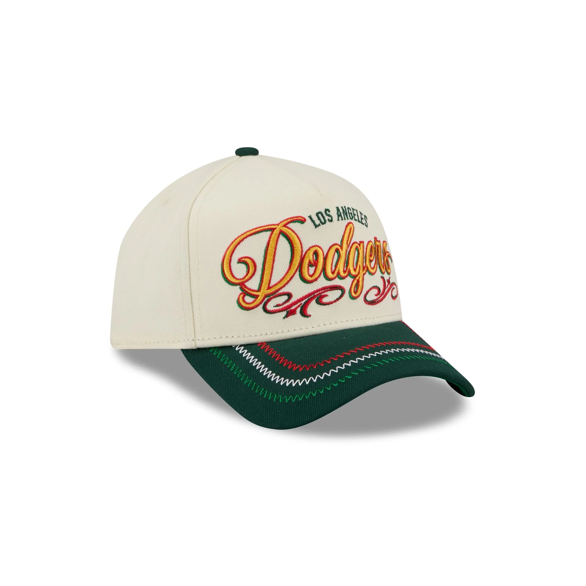 Los Angeles Dodgers Cinco de Mayo Chrome White 9FORTY A-Frame Snapback Hat - Image 3