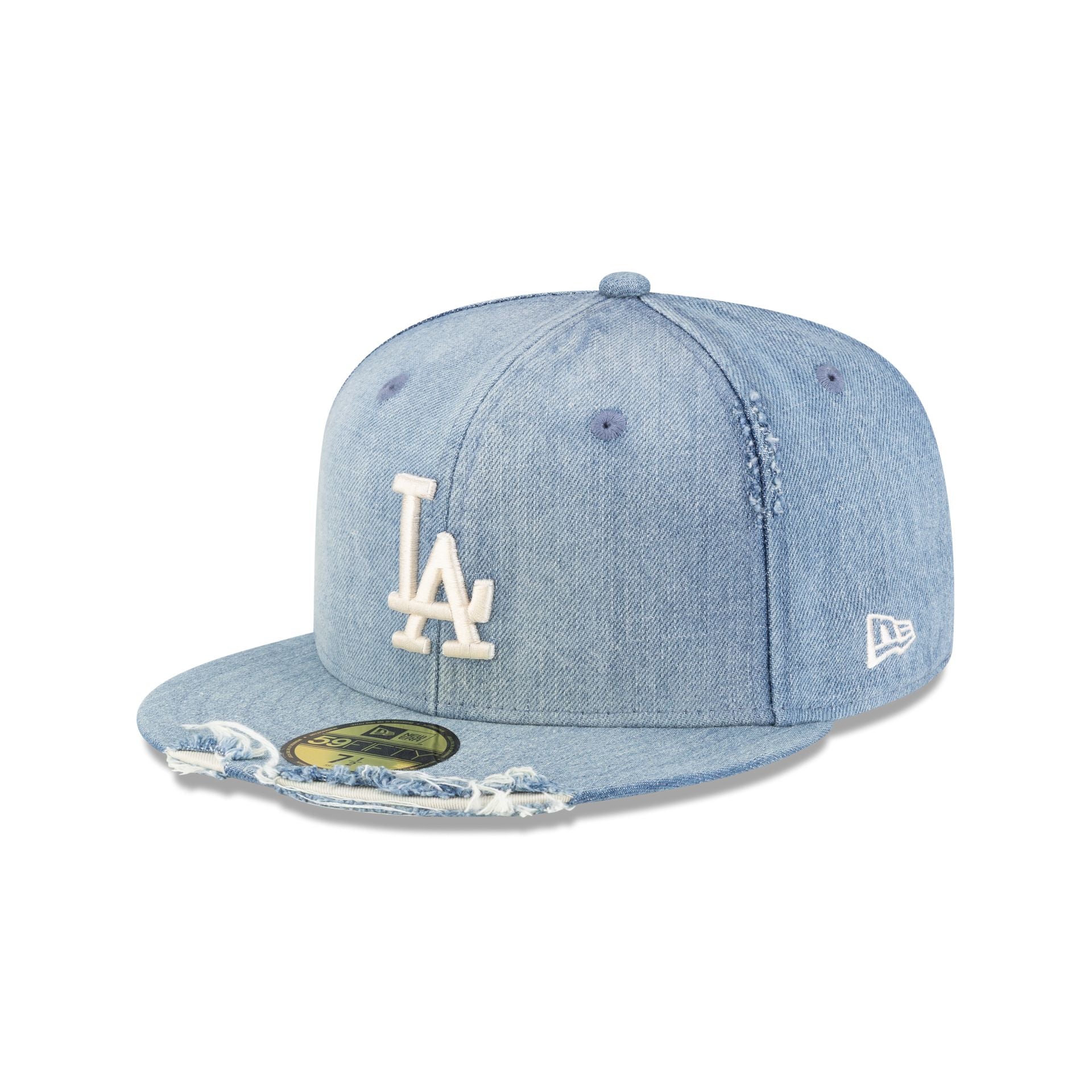 Los Angeles Dodgers Distressed Denim 59FIFTY Fitted Hat - Image 3