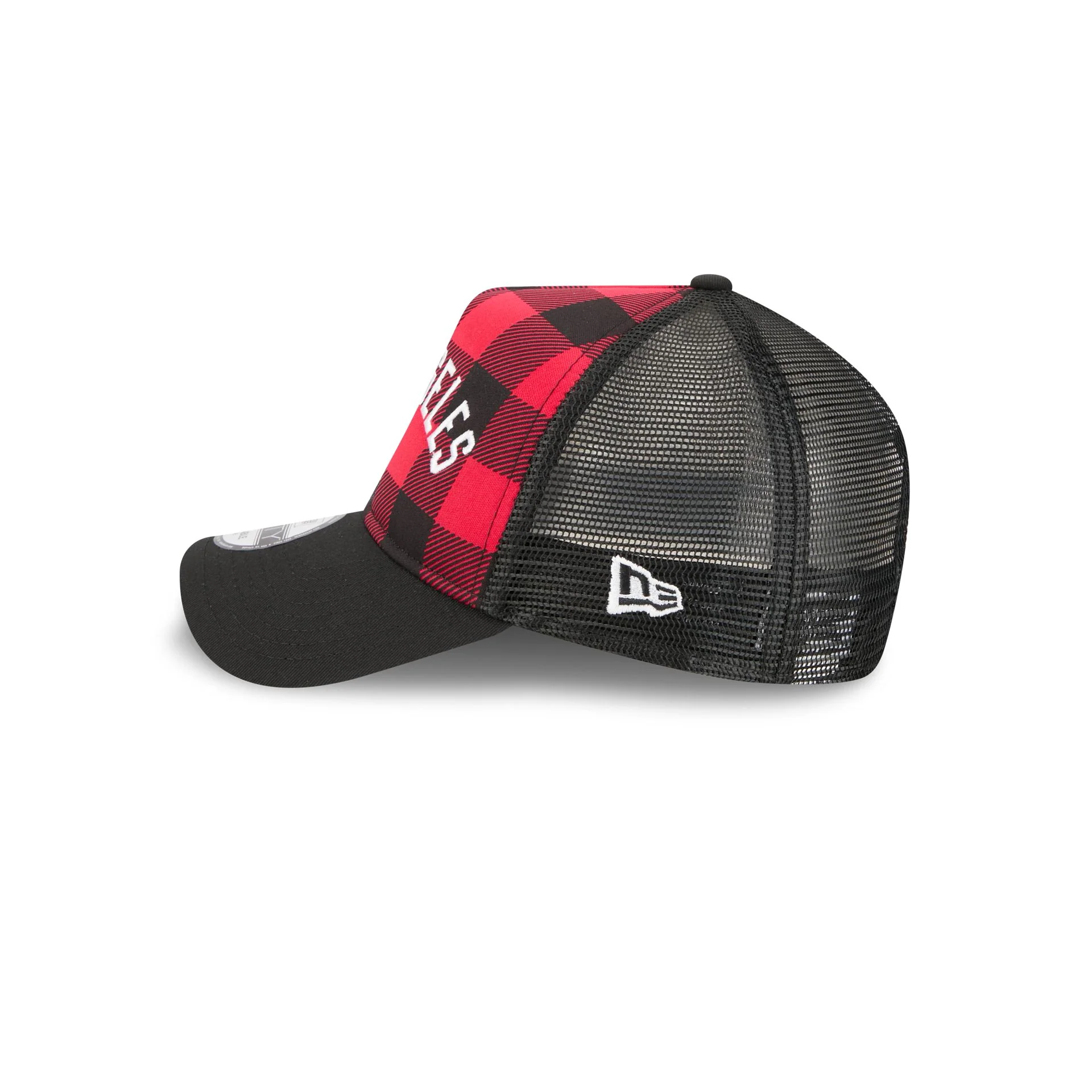 Los Angeles Dodgers Evergreen Check 9FORTY A-Frame Trucker Hat - Image 4