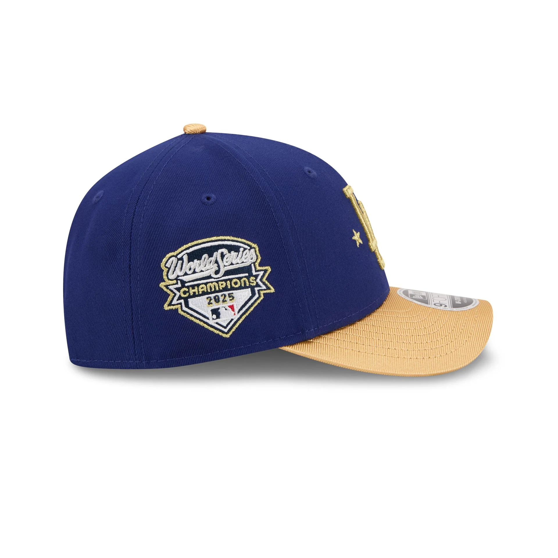 Los Angeles Dodgers Gold 2025 World Series Champions Sidepatch 9FORTY M-Crown Snapback Hat - Image 4