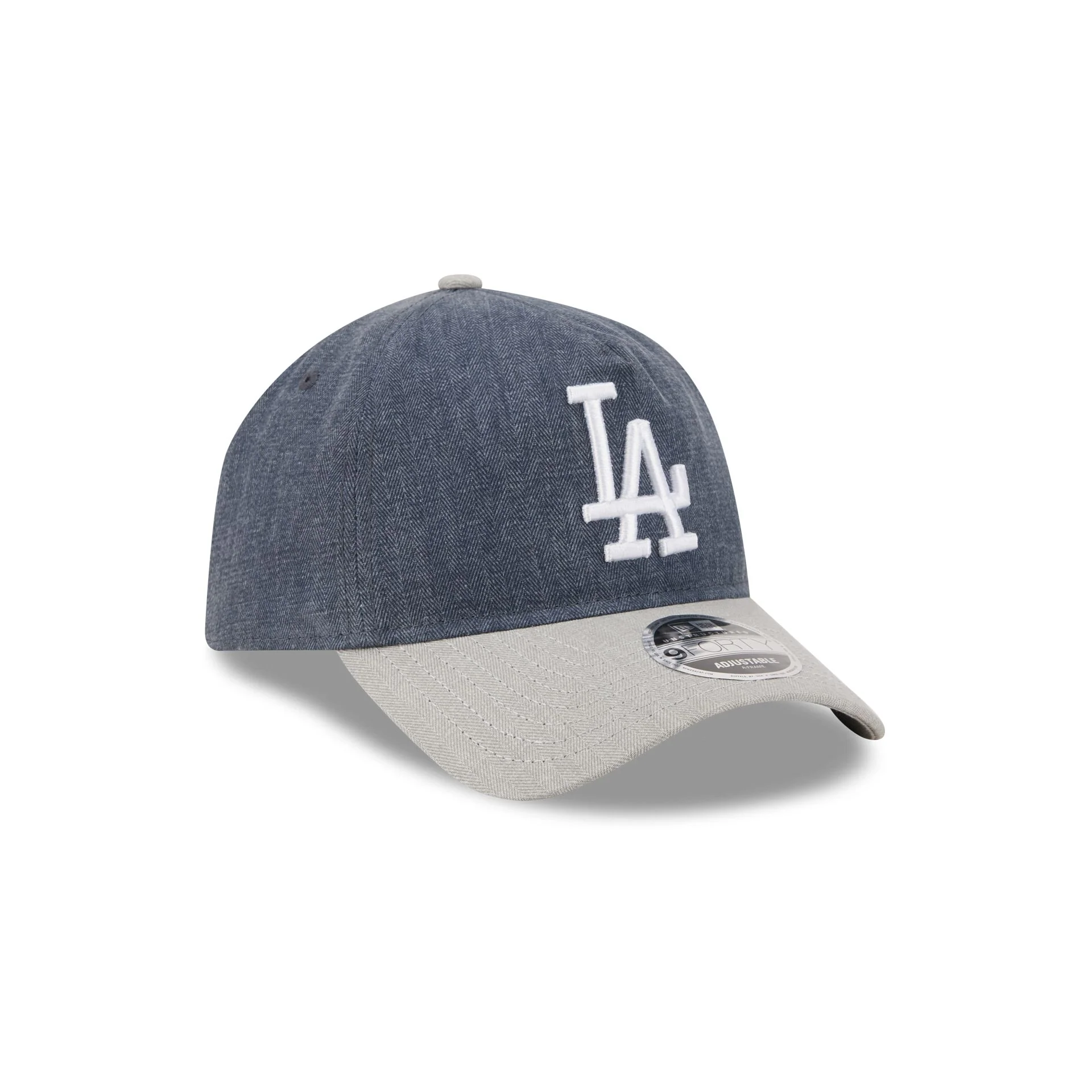 Los Angeles Dodgers Herringbone Team Colors 9FORTY A-Frame Adjustable Hat - Image 3