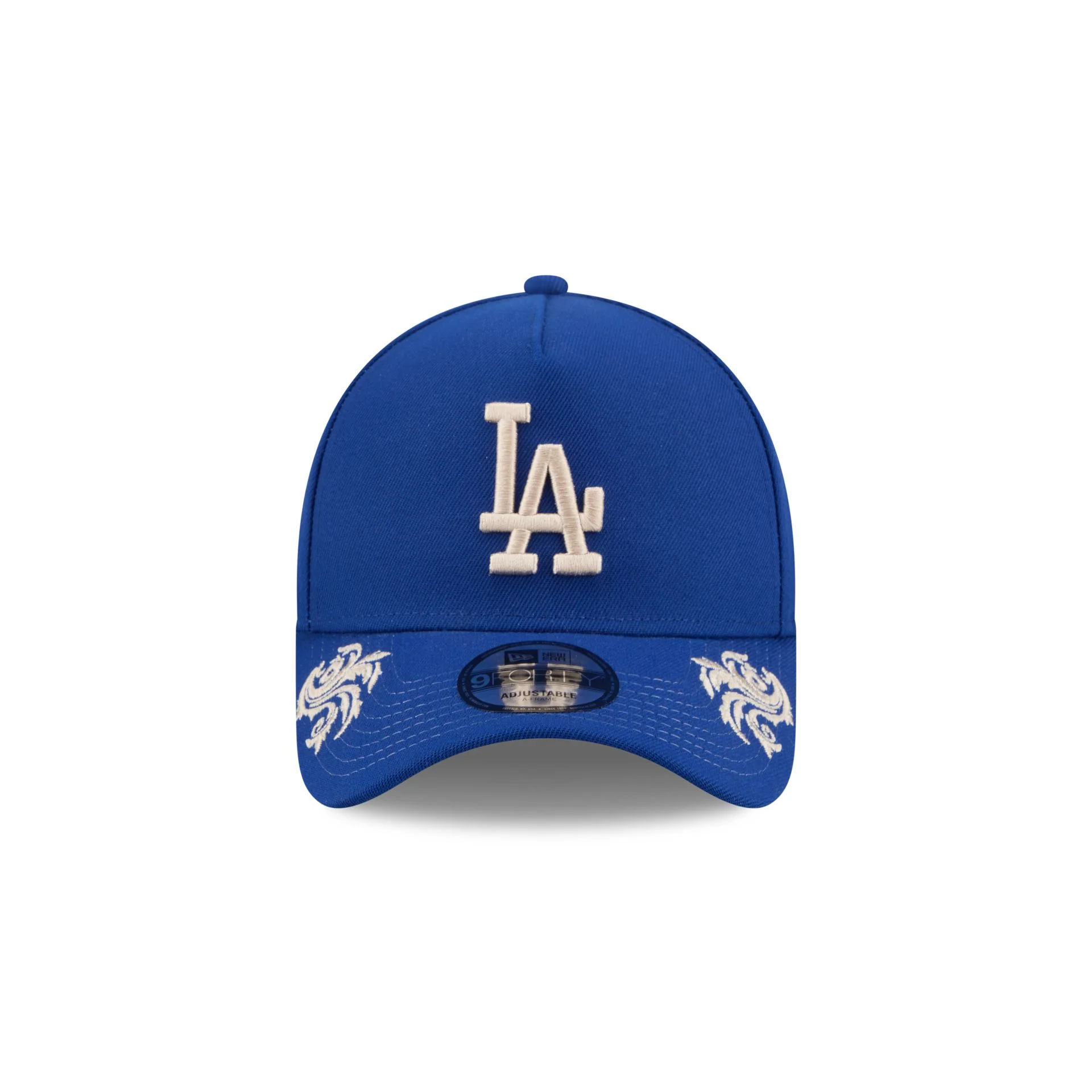 Los Angeles Dodgers Script Blue 9FORTY A-Frame Snapback Hat - Image 2