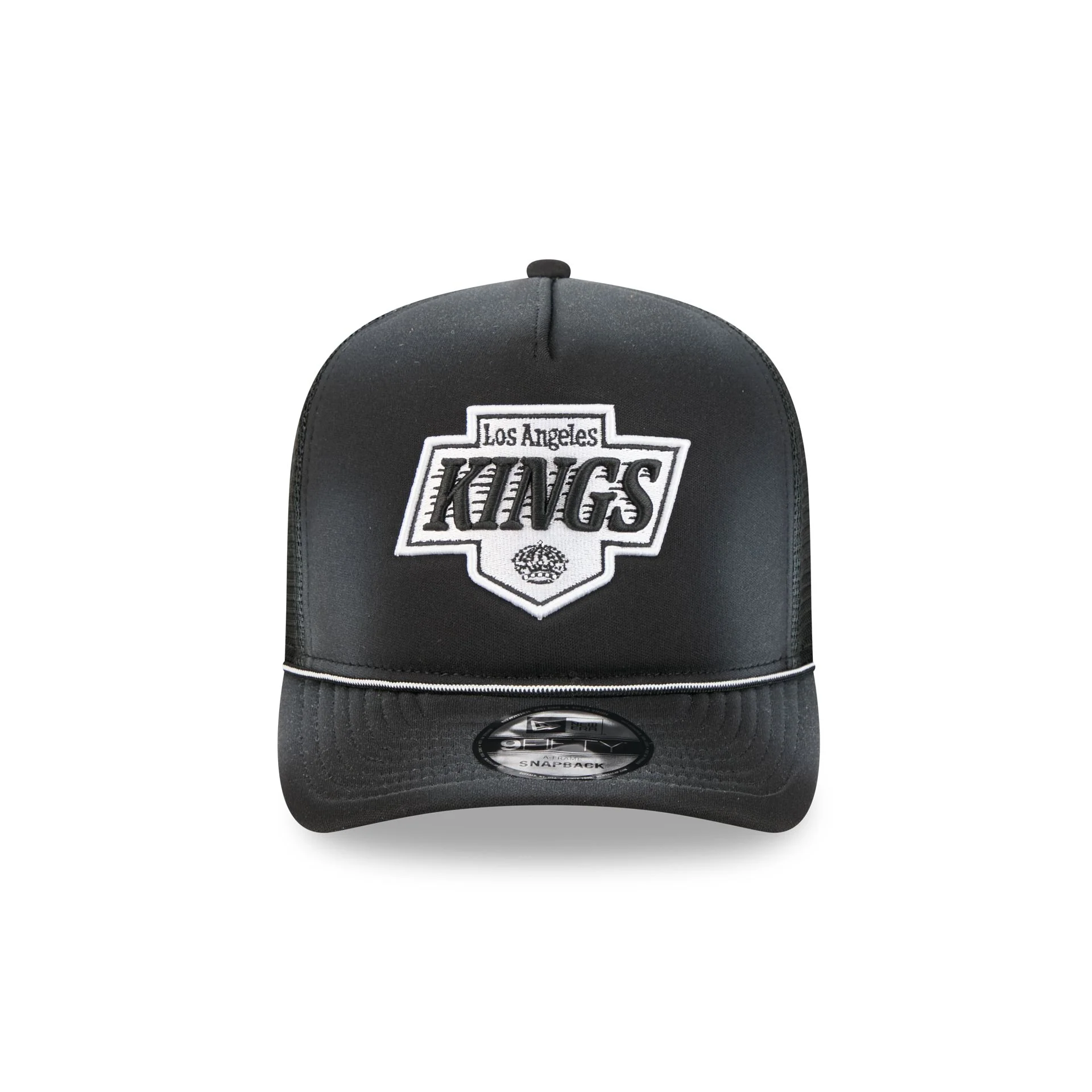 Los Angeles Kings Washed Black 9FIFTY A-Frame Trucker Hat - Image 2
