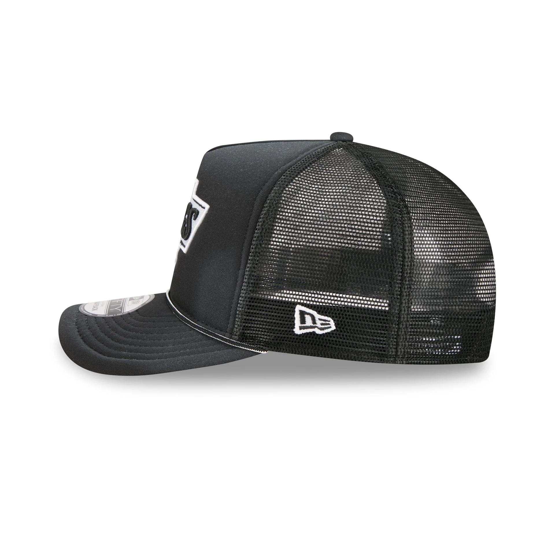 Los Angeles Kings Washed Black 9FIFTY A-Frame Trucker Hat - Image 4
