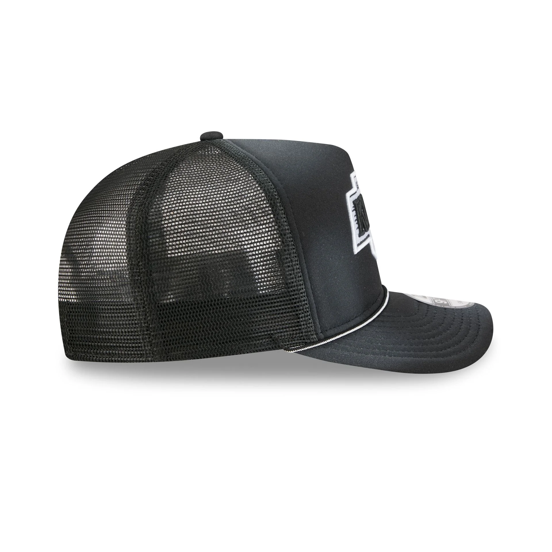 Los Angeles Kings Washed Black 9FIFTY A-Frame Trucker Hat - Image 5