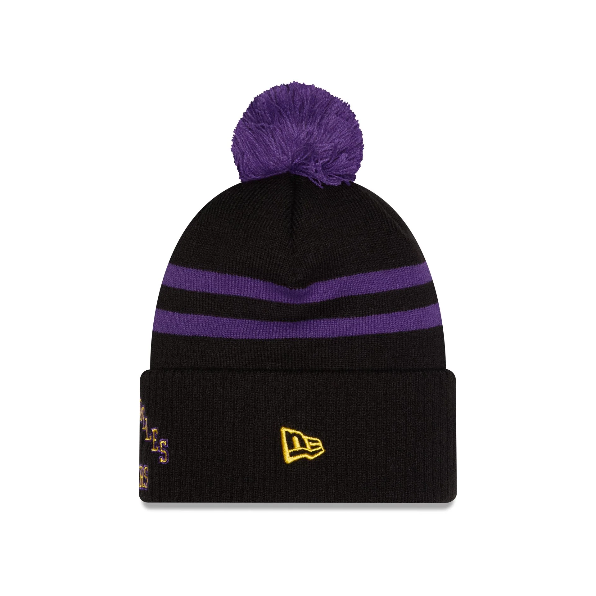 Los Angeles Lakers 2025 City Edition Pom Knit Hat - Image 3