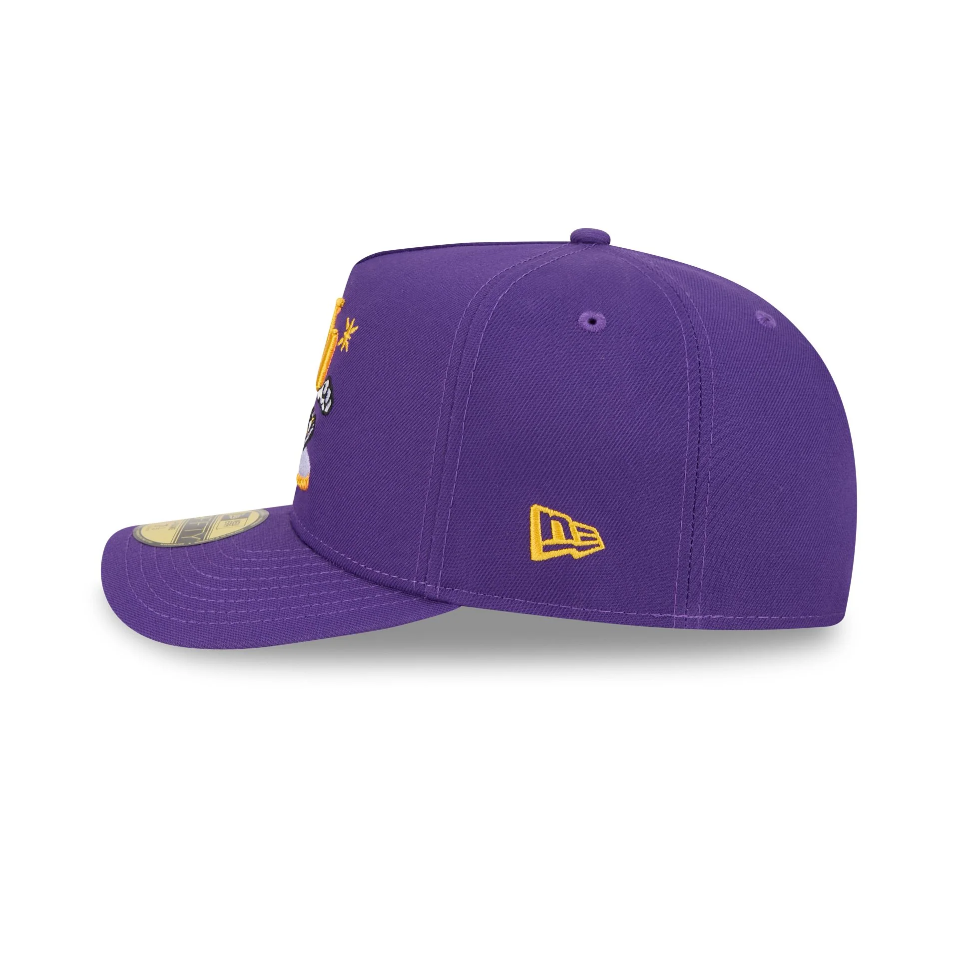 Los Angeles Lakers Cartoon 59FIFTY A-Frame Fitted Hat - Image 5