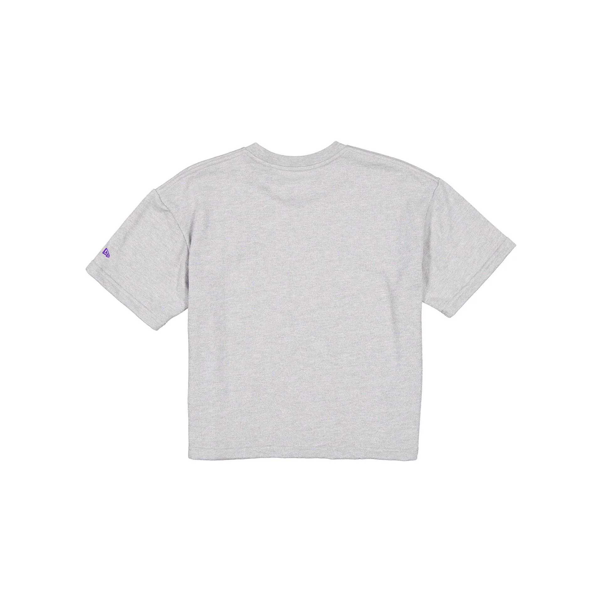 Los Angeles Lakers Glam Game Women's Cropped Heather Gray T-Shirt - Image 2