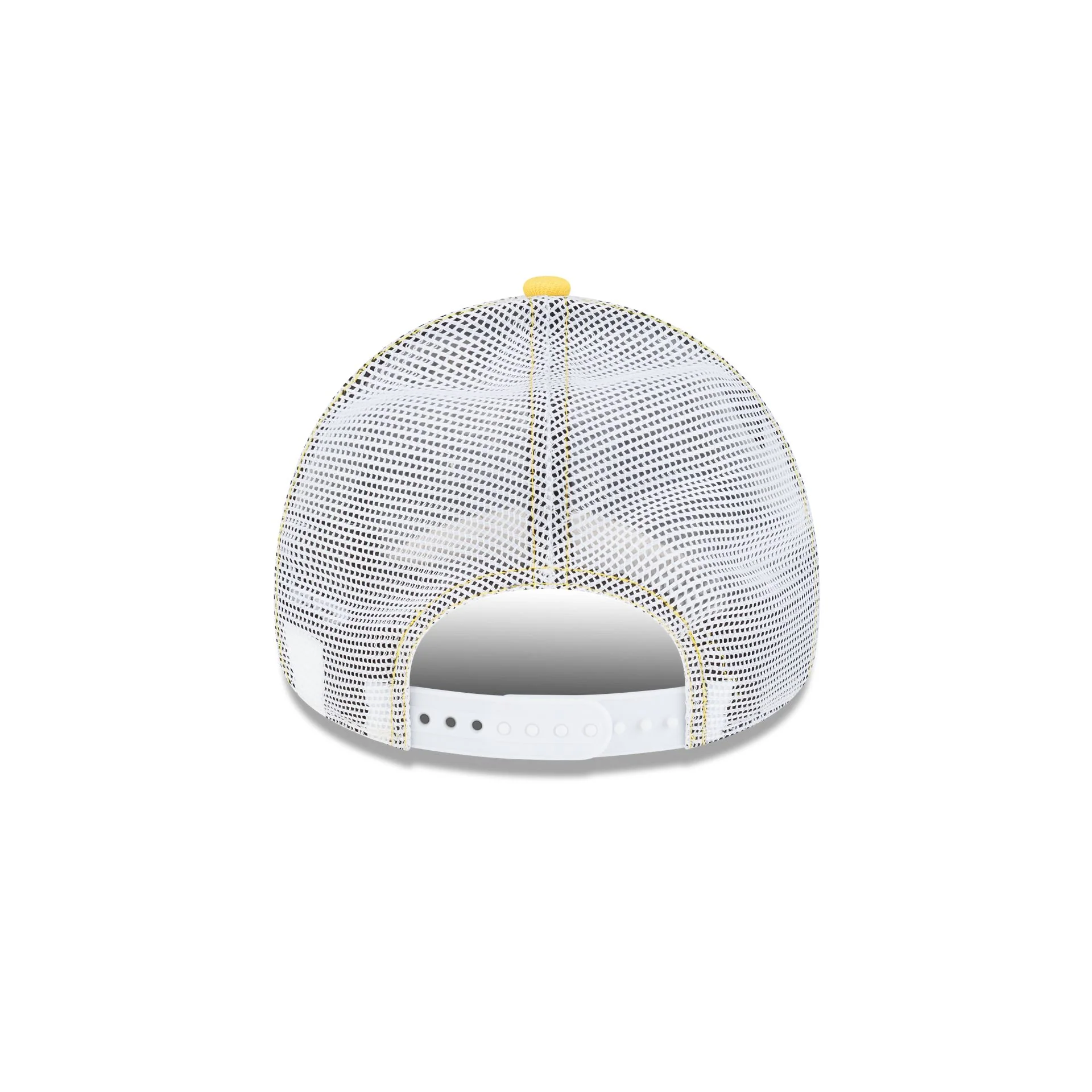 Los Angeles Lakers Hardwood Classics 2000s Contrast Stitch 9FORTY A-Frame Trucker Hat - Image 6