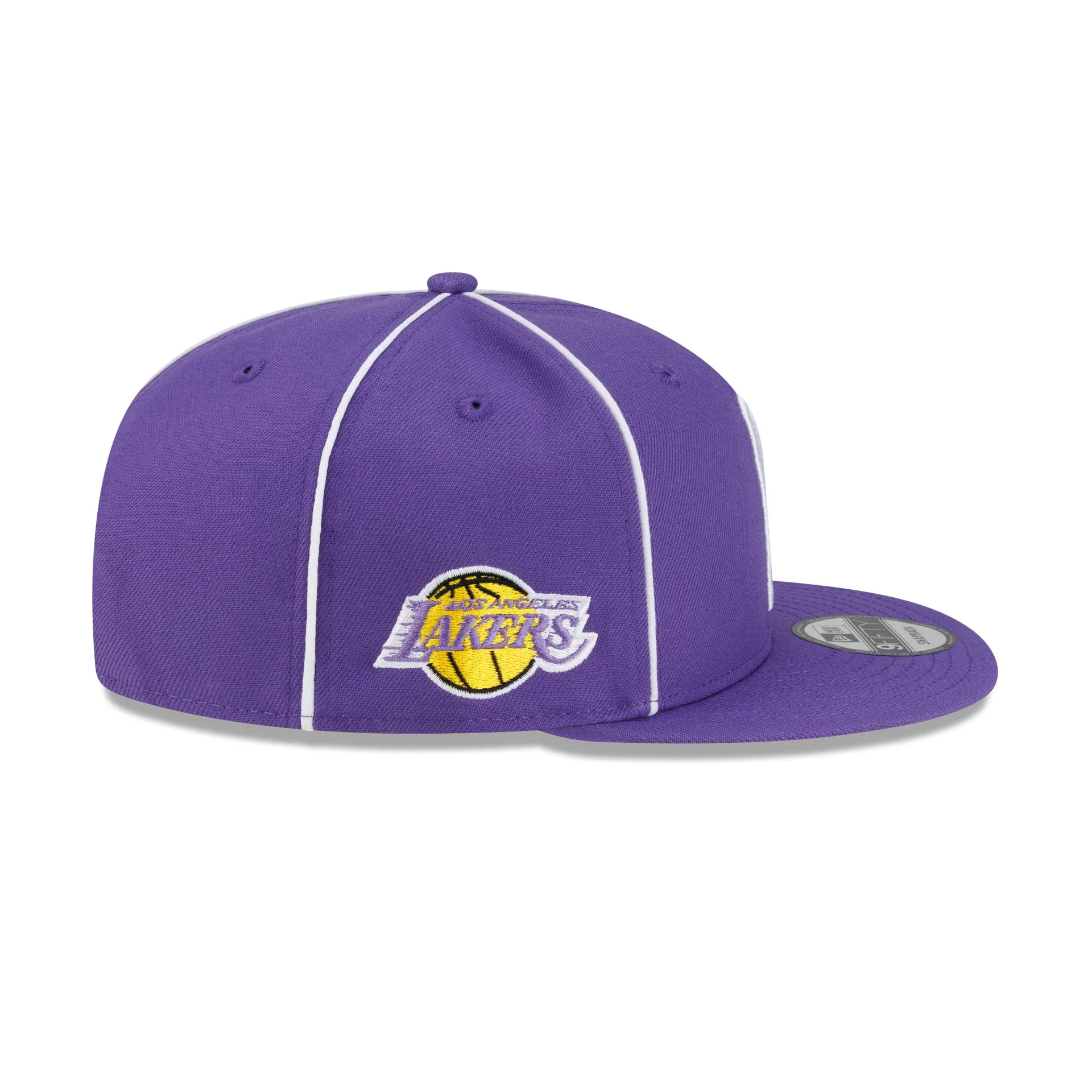 Los Angeles Lakers Hardwood Classics 2000s Piping 9FIFTY Snapback Hat - Image 4