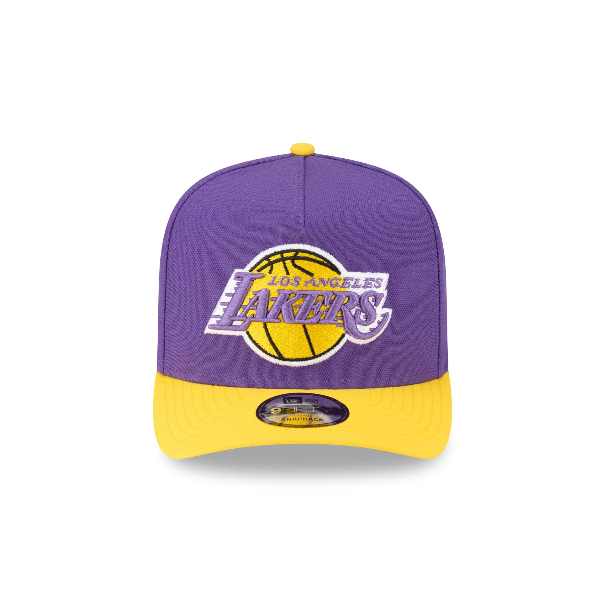 Los Angeles Lakers Hardwood Classics 80s Two Tone 9FIFTY A-Frame Snapback Hat - Image 2
