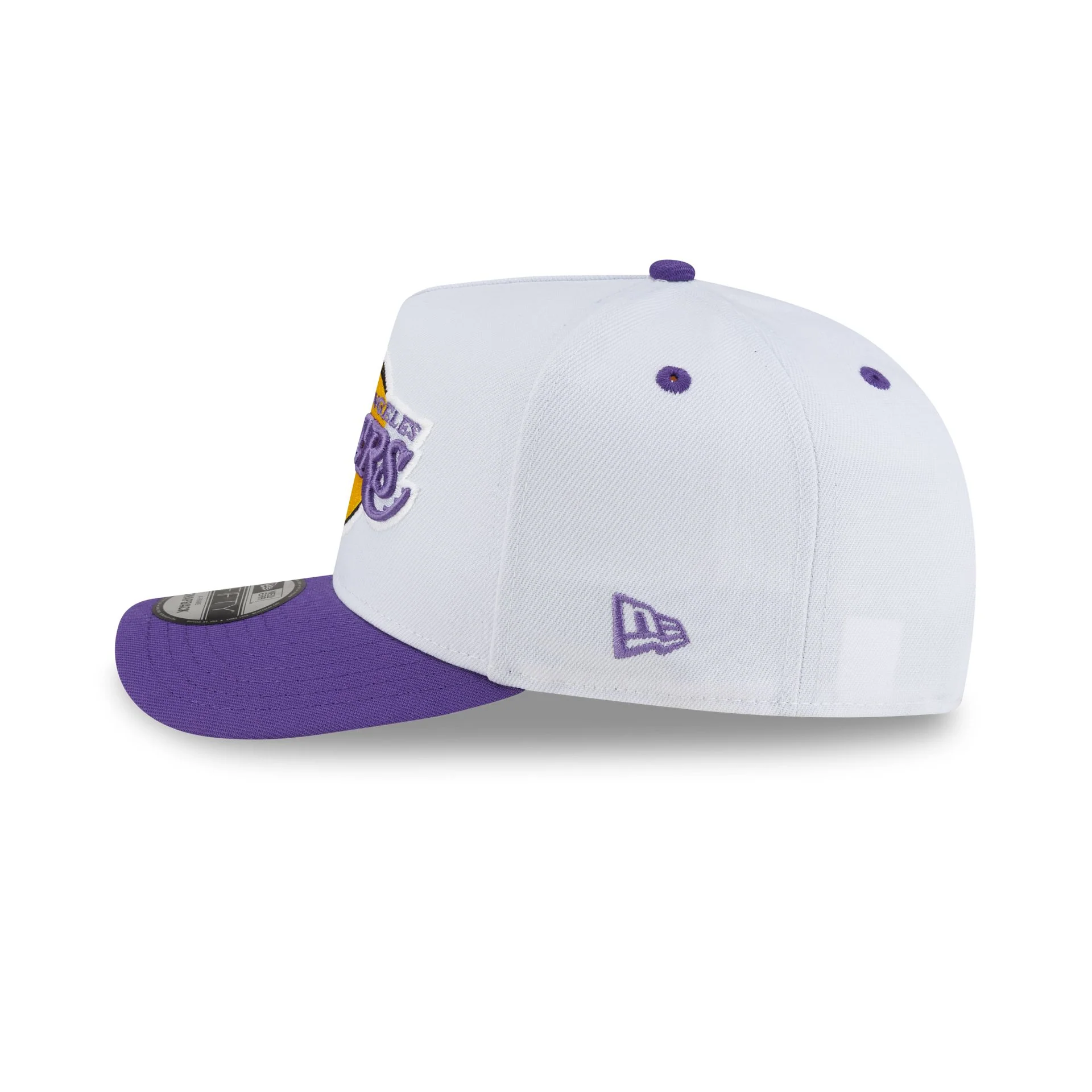 Los Angeles Lakers Hardwood Classics 90s Panel 9FIFTY A-Frame Snapback Hat - Image 4