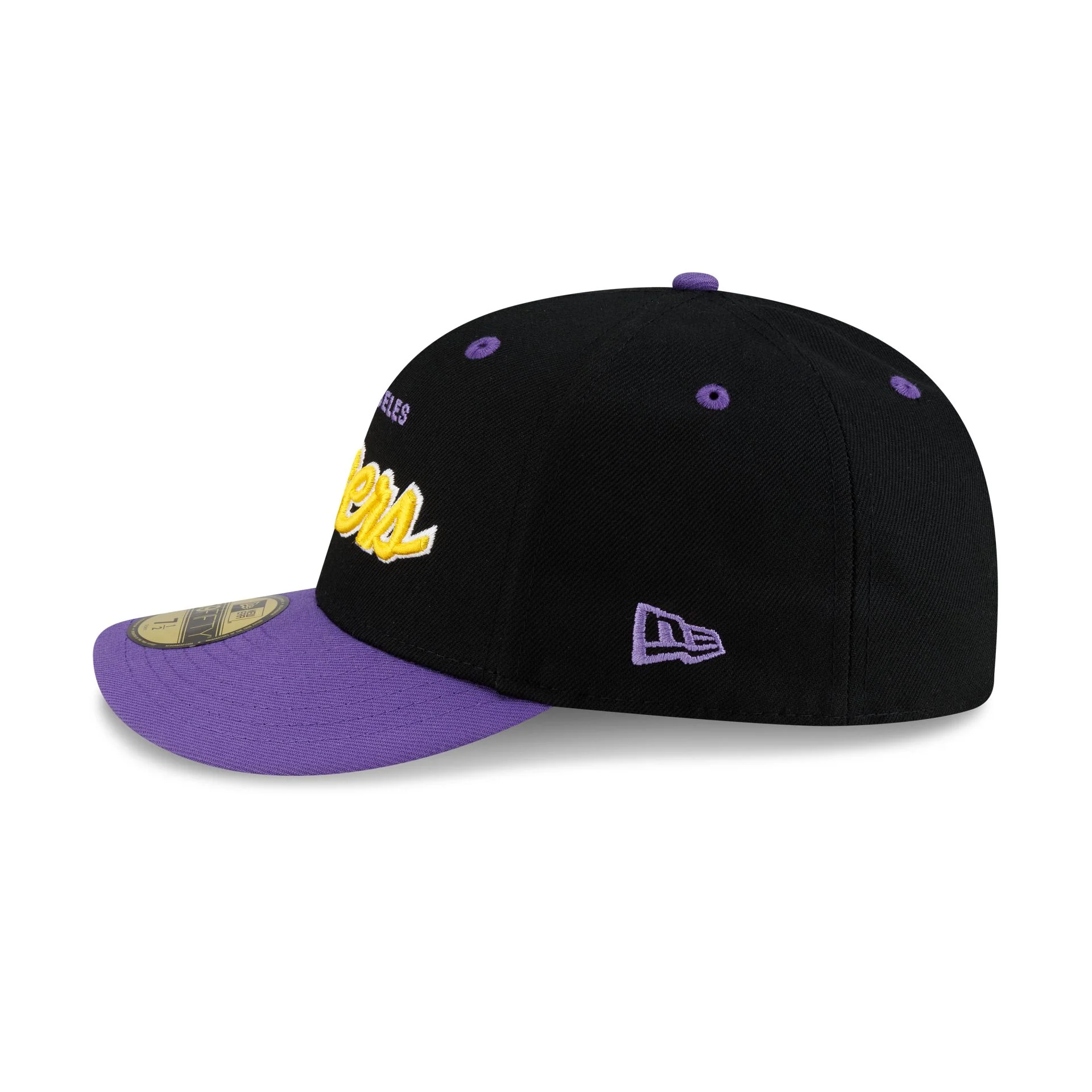 Los Angeles Lakers Hardwood Classics 90s Script 59FIFTY Fitted Hat - Image 5