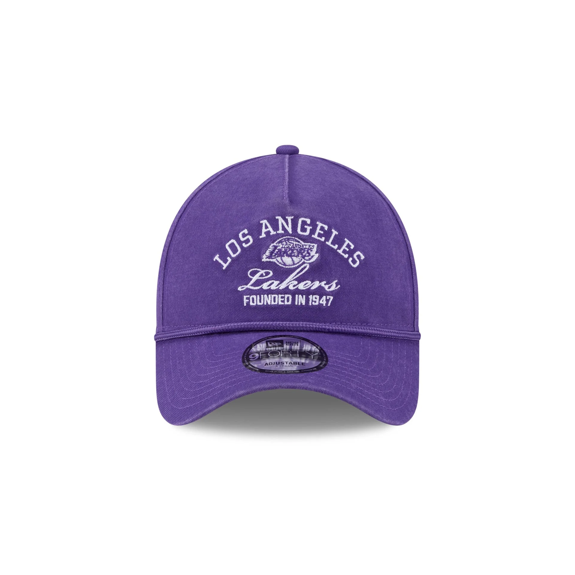 Los Angeles Lakers Stacked Rope 9FORTY A-Frame Snapback Hat - Image 2