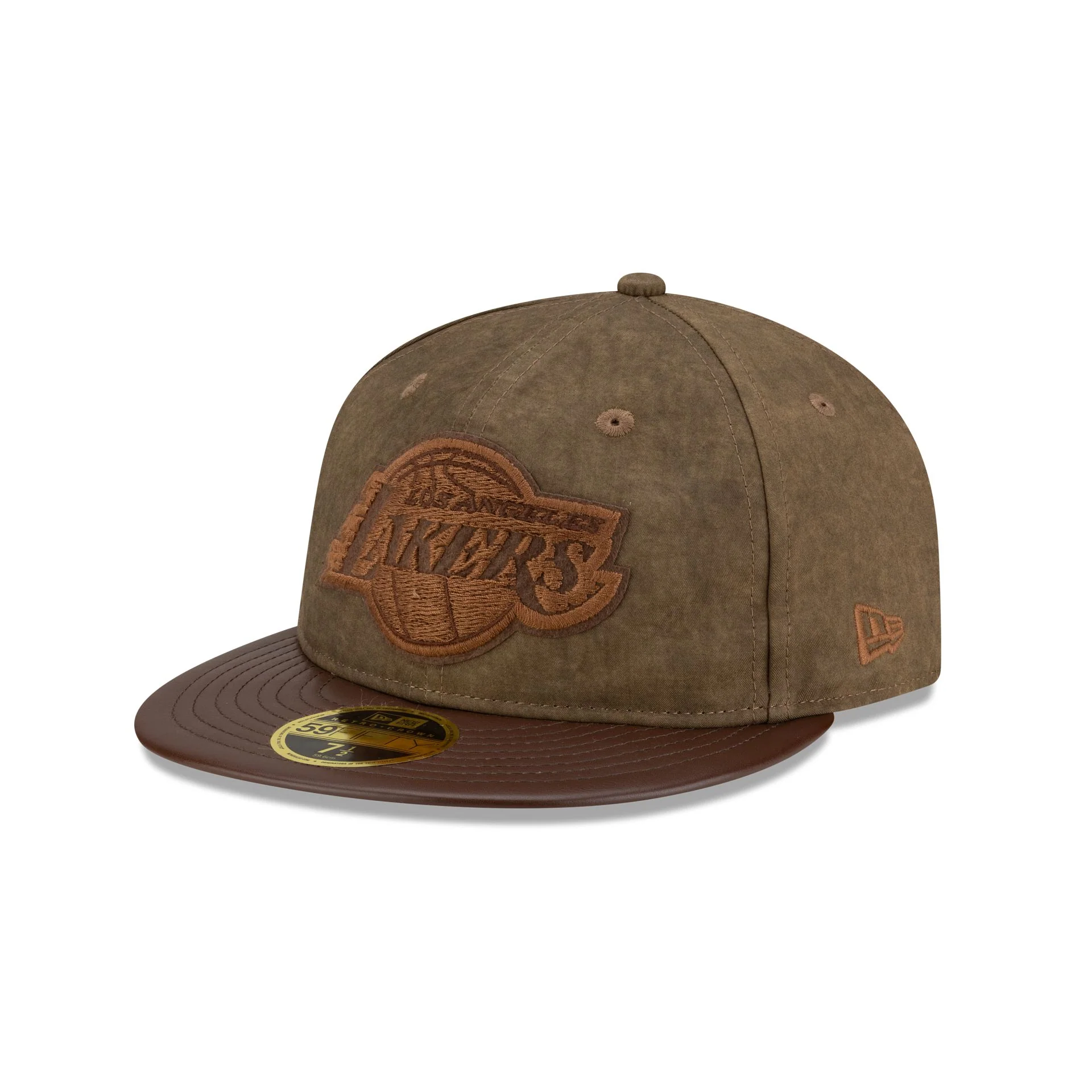 Los Angeles Lakers Utility Linen Retro Crown 59FIFTY Fitted Hat - Image 3