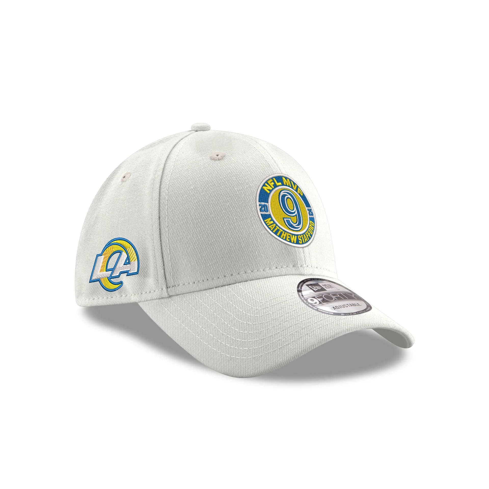 Los Angeles Rams Matthew Stafford 2025 MVP Emblem 9FORTY Adjustable Hat