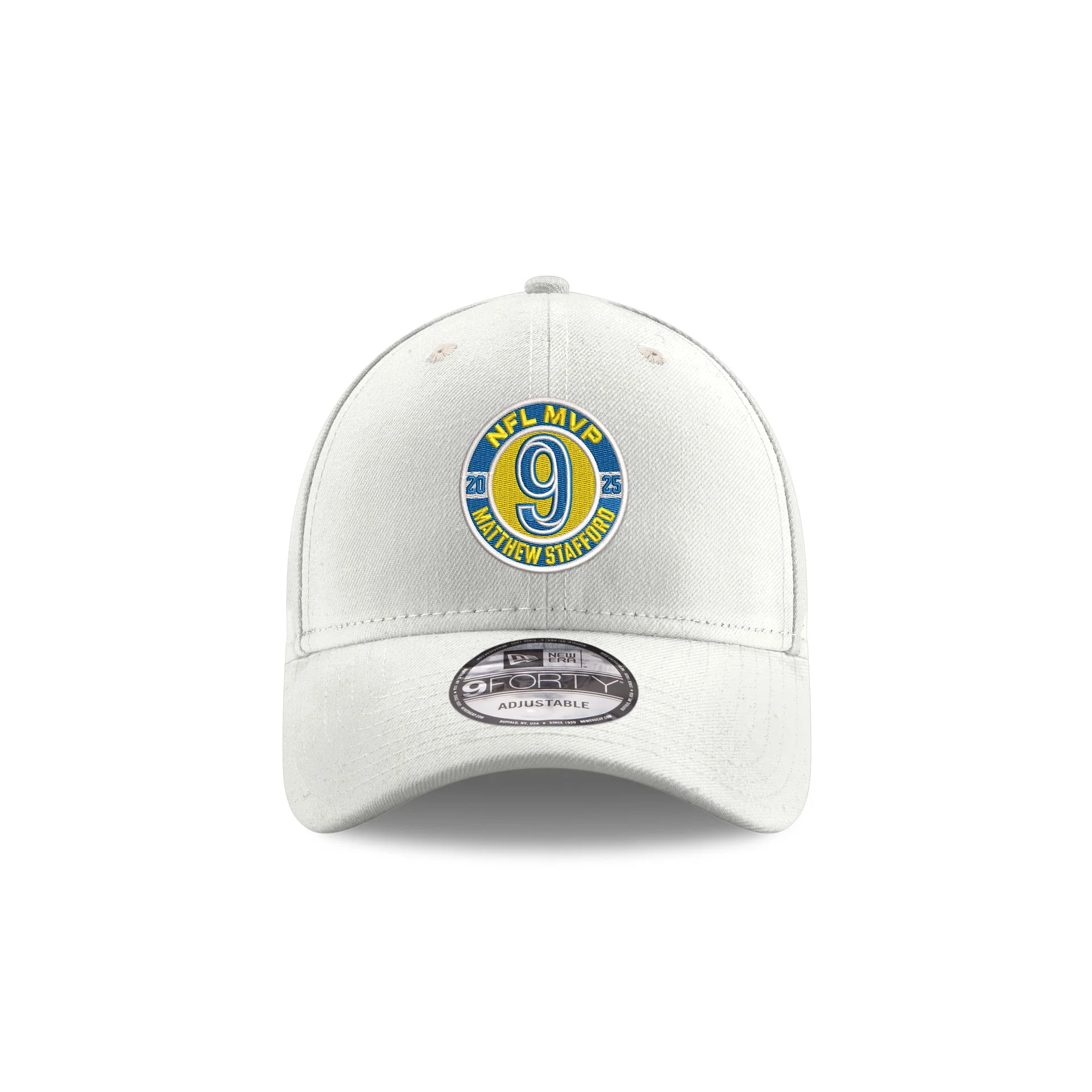 Los Angeles Rams Matthew Stafford 2025 MVP Emblem 9FORTY Adjustable Hat - Image 2