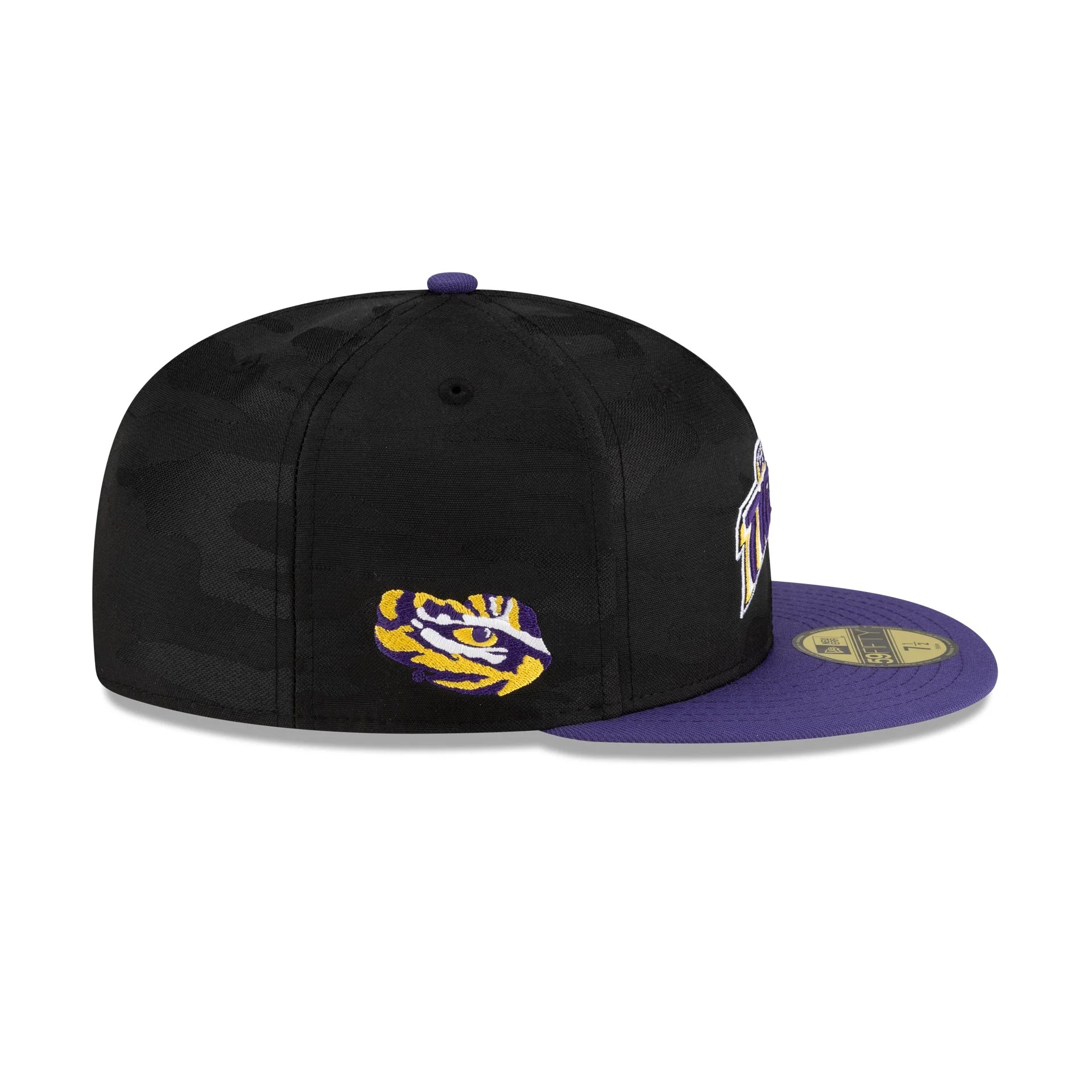 LSU Tigers Black Camo 59FIFTY Fitted Hat - Image 4