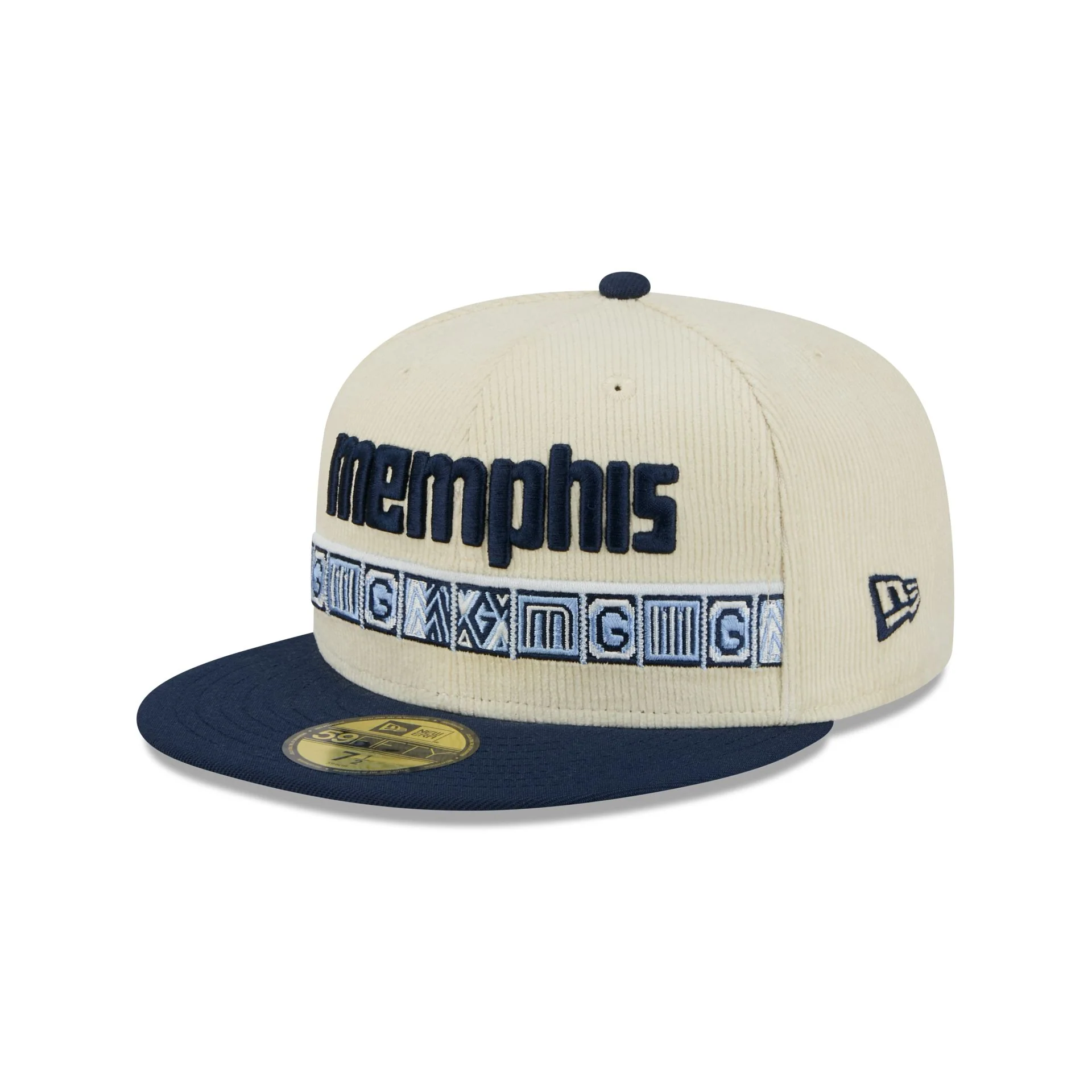 Memphis Grizzlies 2025 City Edition Chrome White Corduroy 59FIFTY Fitted Hat - Image 3