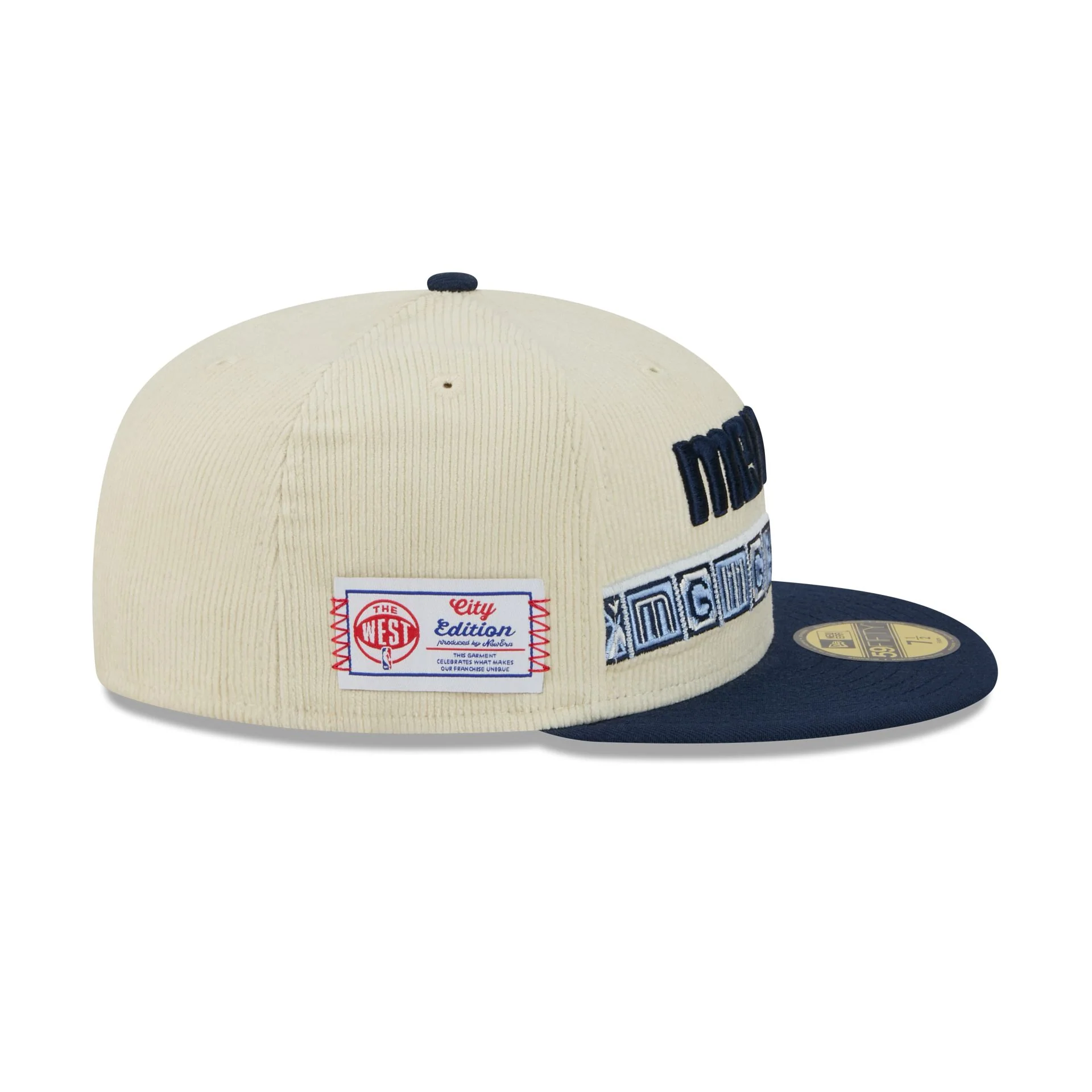Memphis Grizzlies 2025 City Edition Chrome White Corduroy 59FIFTY Fitted Hat - Image 4