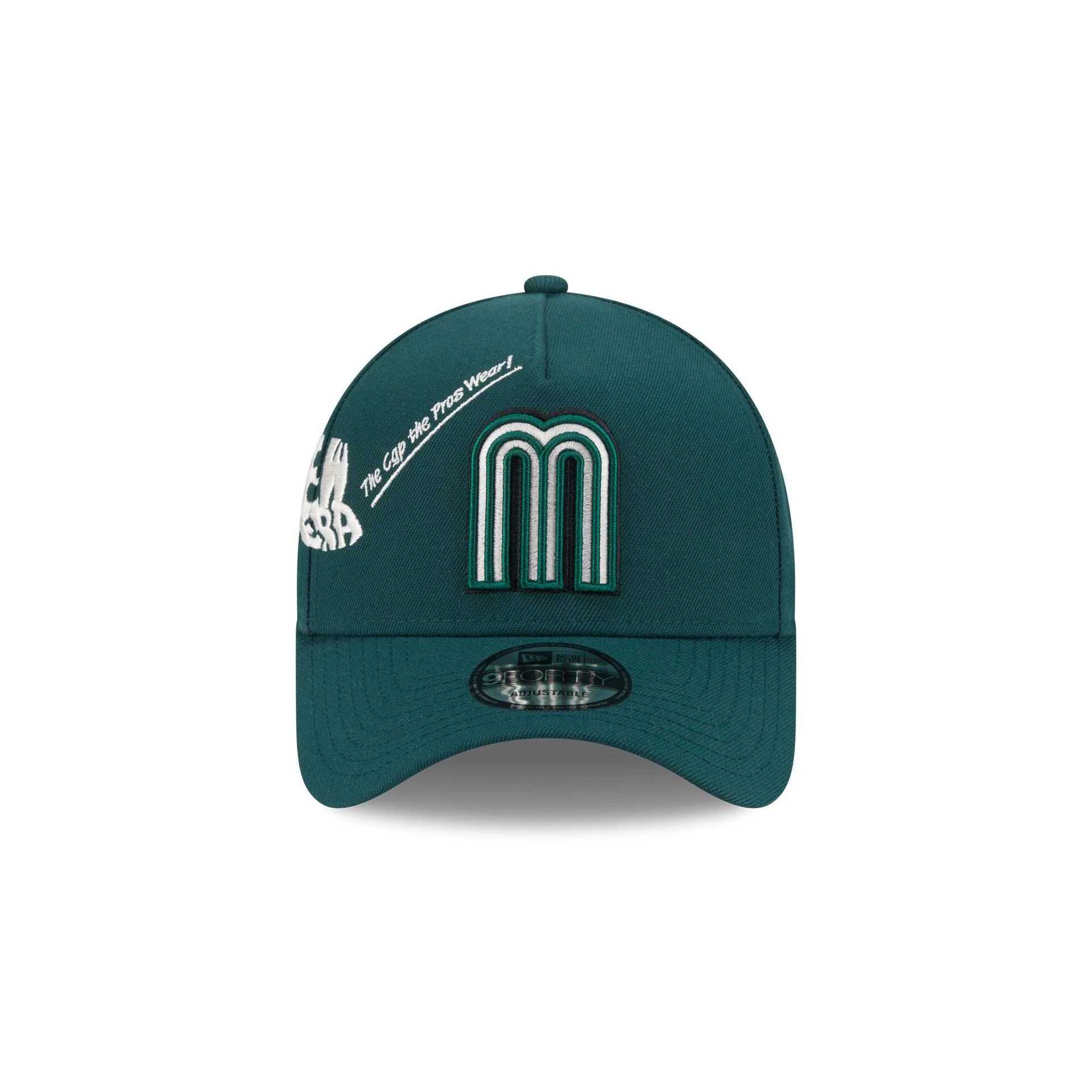 Mexico Baseball New Era Anniversary Logos Green 9FORTY M-Crown A-Frame Snapback Hat - Image 2