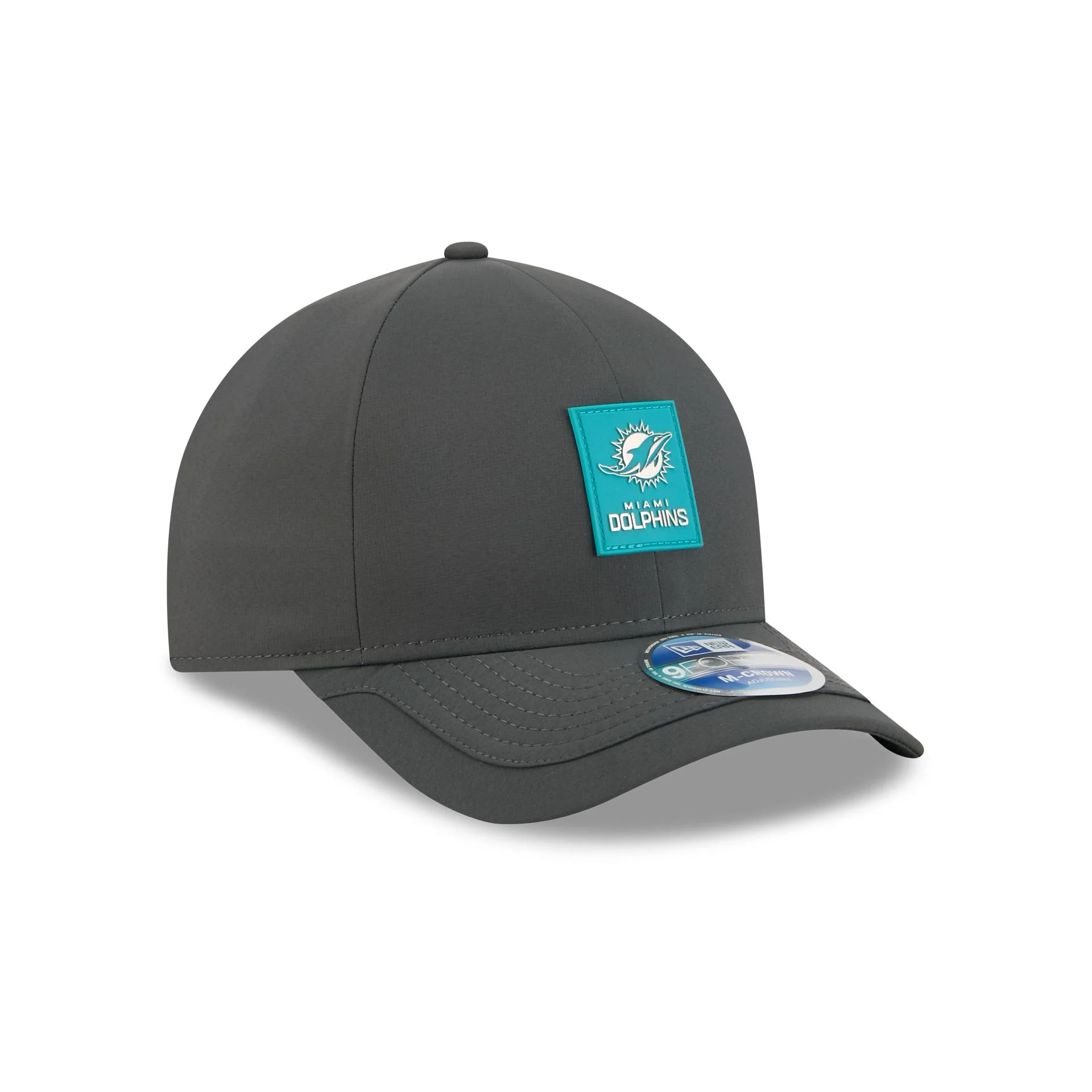 Miami Dolphins 2025 Sideline Cold Weather Steel Clouds 9FORTY M-Crown Snapback Hat - Image 3