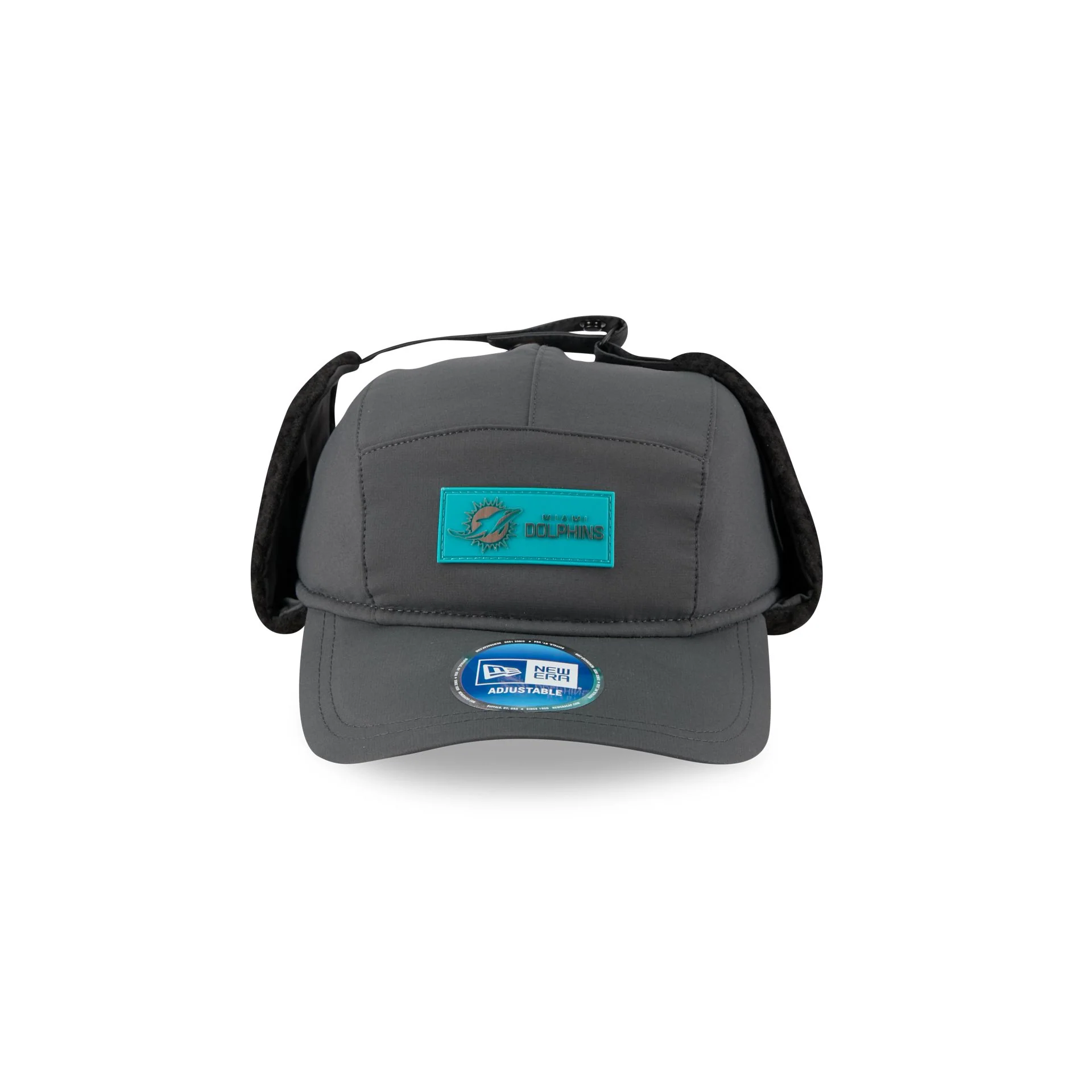 Miami Dolphins 2025 Sideline Cold Weather Steel Clouds Runner Dogear Adjustable Hat - Image 2