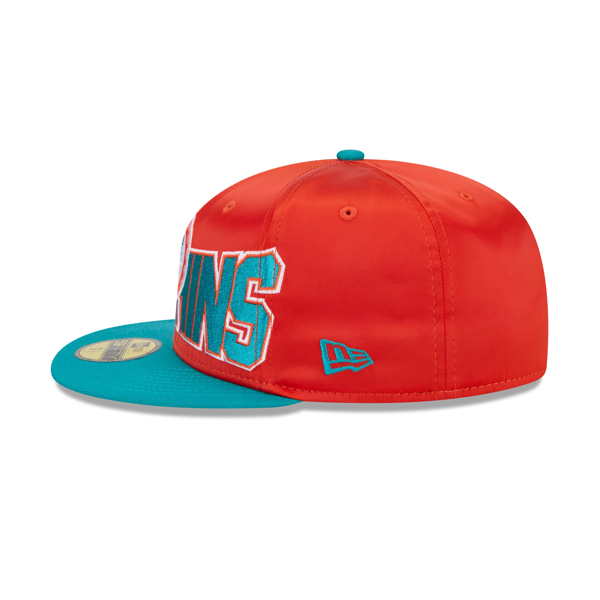 Miami Dolphins Bold Satin 59FIFTY Fitted Hat - Image 4