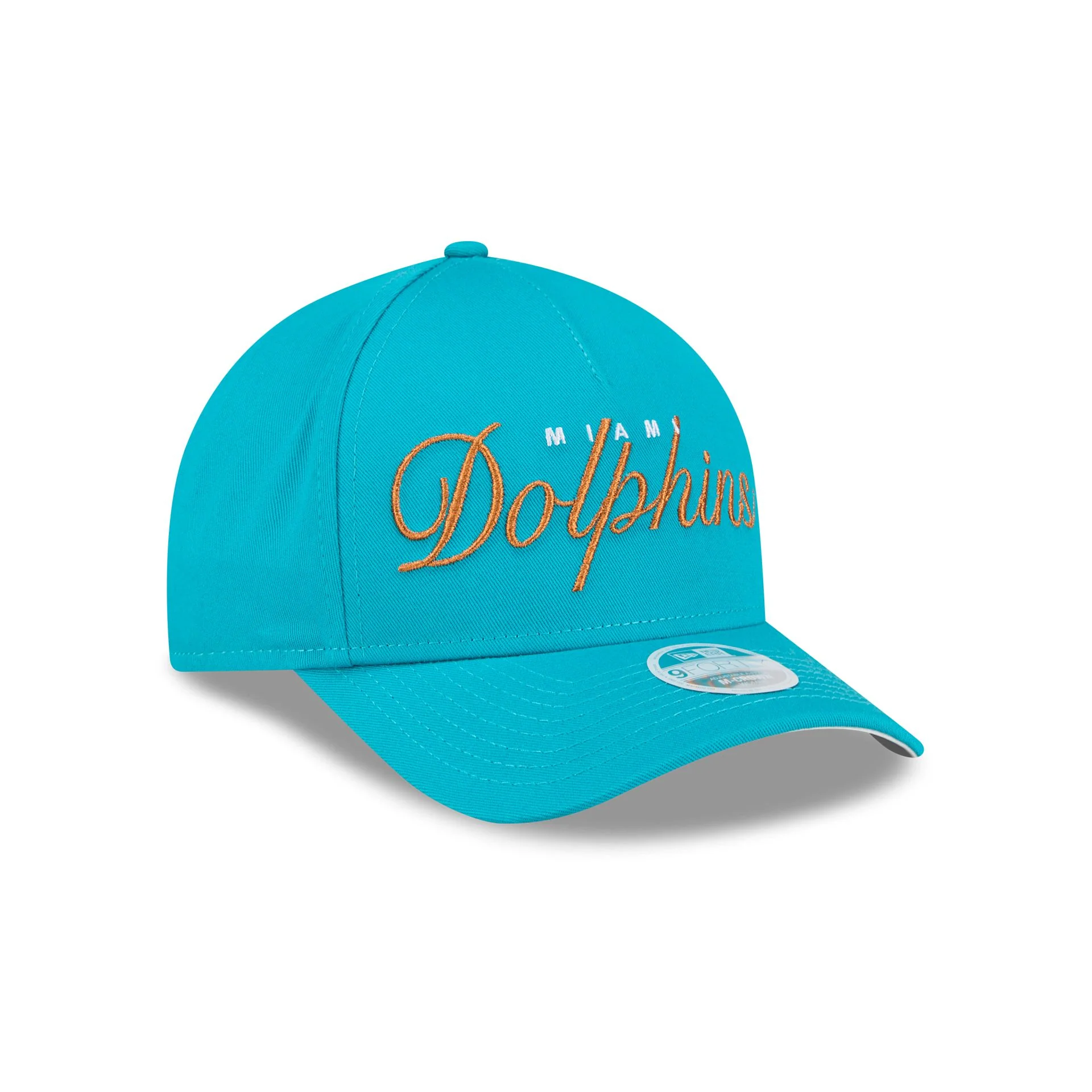 Miami Dolphins Metallic Women's 9FORTY M-Crown A-Frame Snapback Hat - Image 3