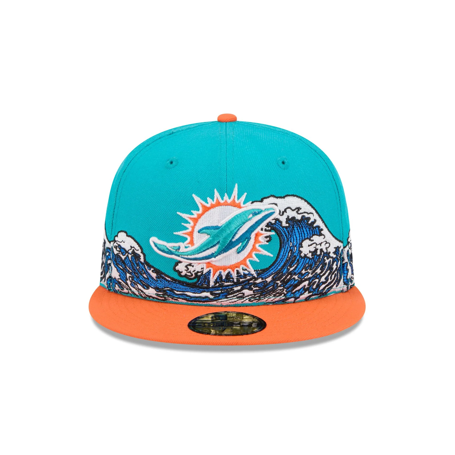 Miami Dolphins Tidal Flow 59FIFTY Fitted Hat - Image 2