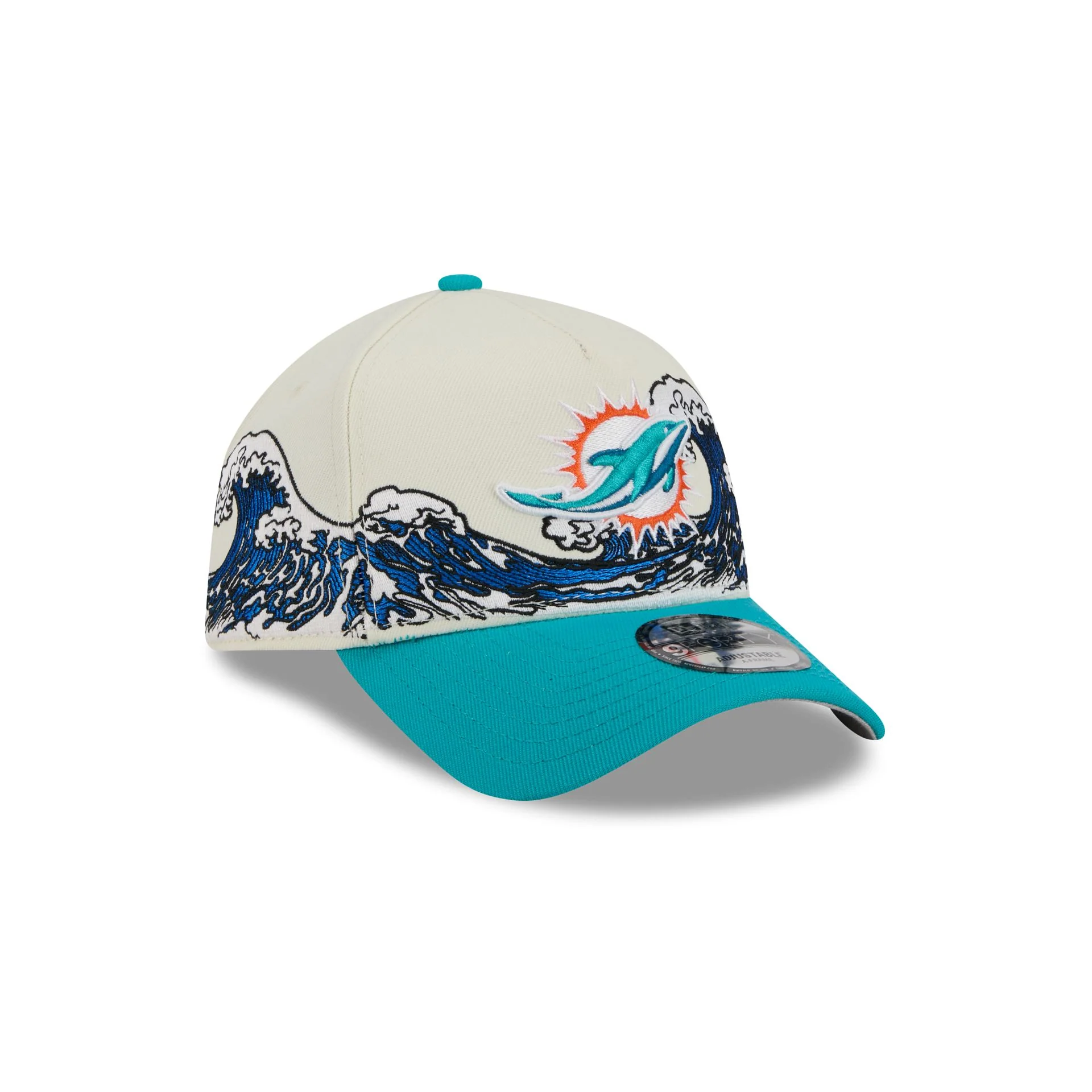 Miami Dolphins Tidal Flow 9FORTY A-Frame Snapback Hat - Image 3
