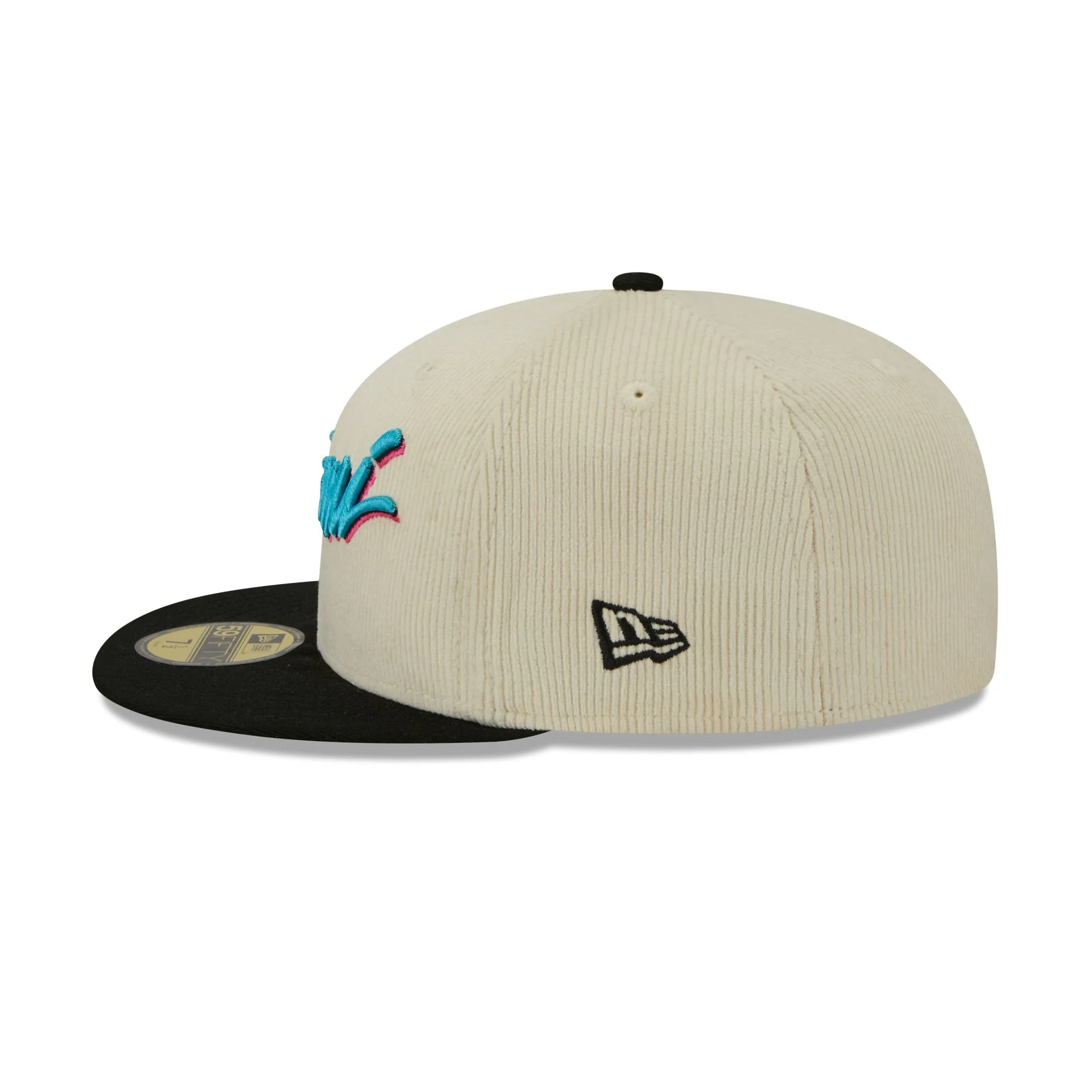 Miami Heat 2025 City Edition Chrome White Corduroy 59FIFTY Fitted Hat - Image 5