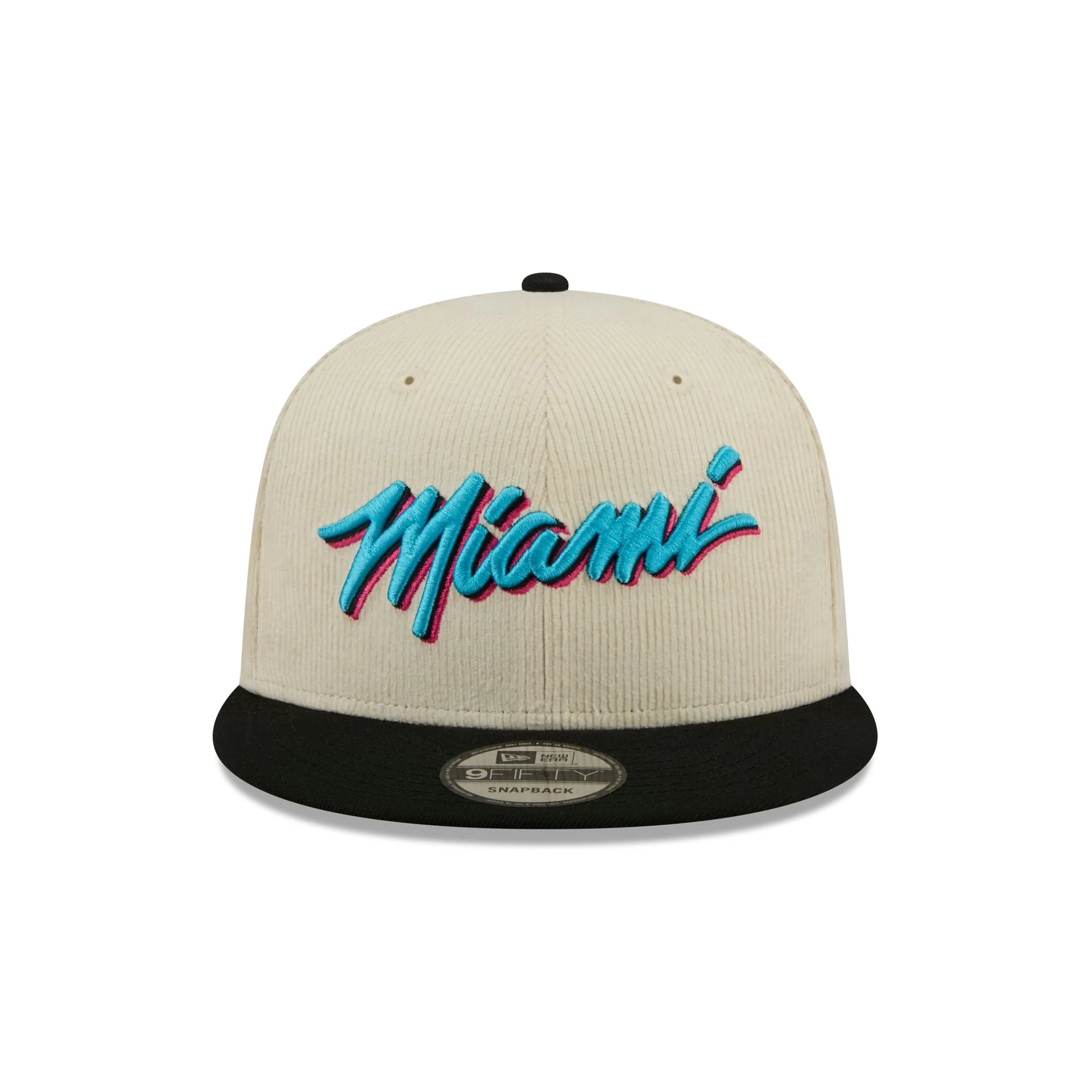 Miami Heat 2025 City Edition Chrome White Corduroy 9FIFTY Snapback Hat - Image 2