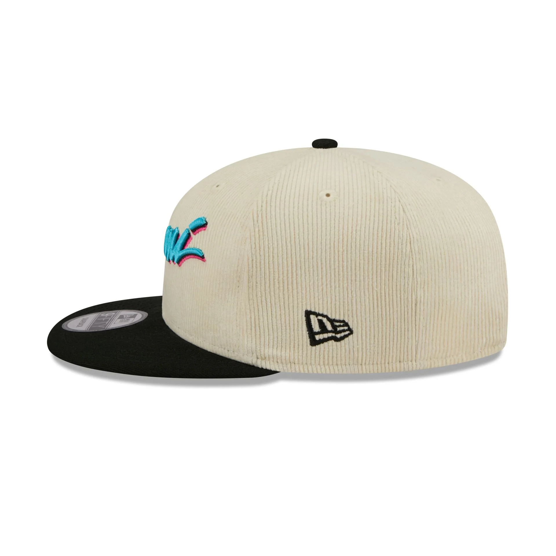 Miami Heat 2025 City Edition Chrome White Corduroy 9FIFTY Snapback Hat - Image 5