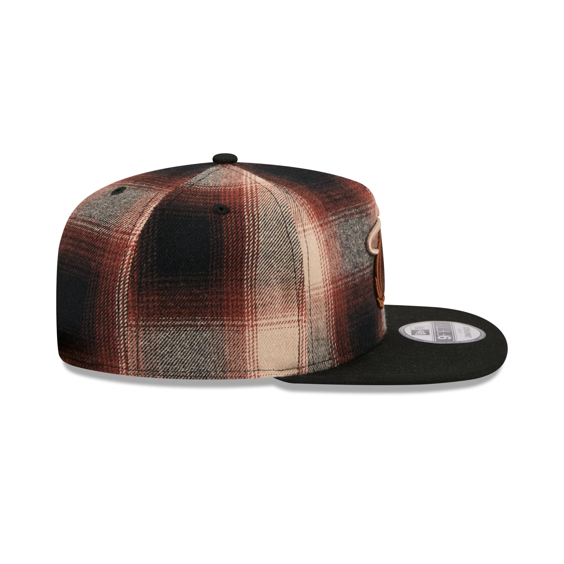 Miami Heat Grunge Plaid 9FIFTY A-Frame Adjustable Hat - Image 5