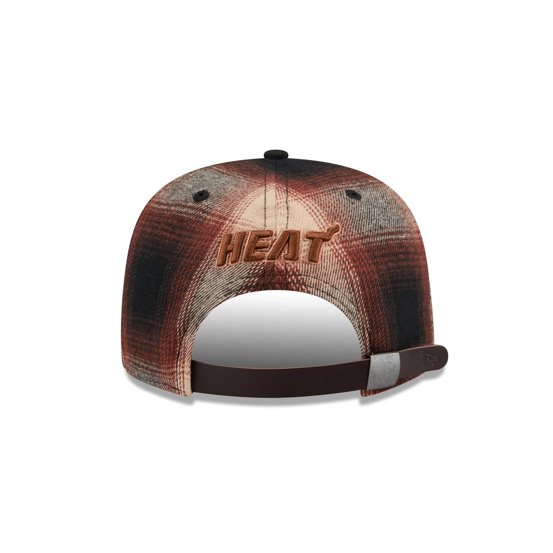 Miami Heat Grunge Plaid 9FIFTY A-Frame Adjustable Hat - Image 6
