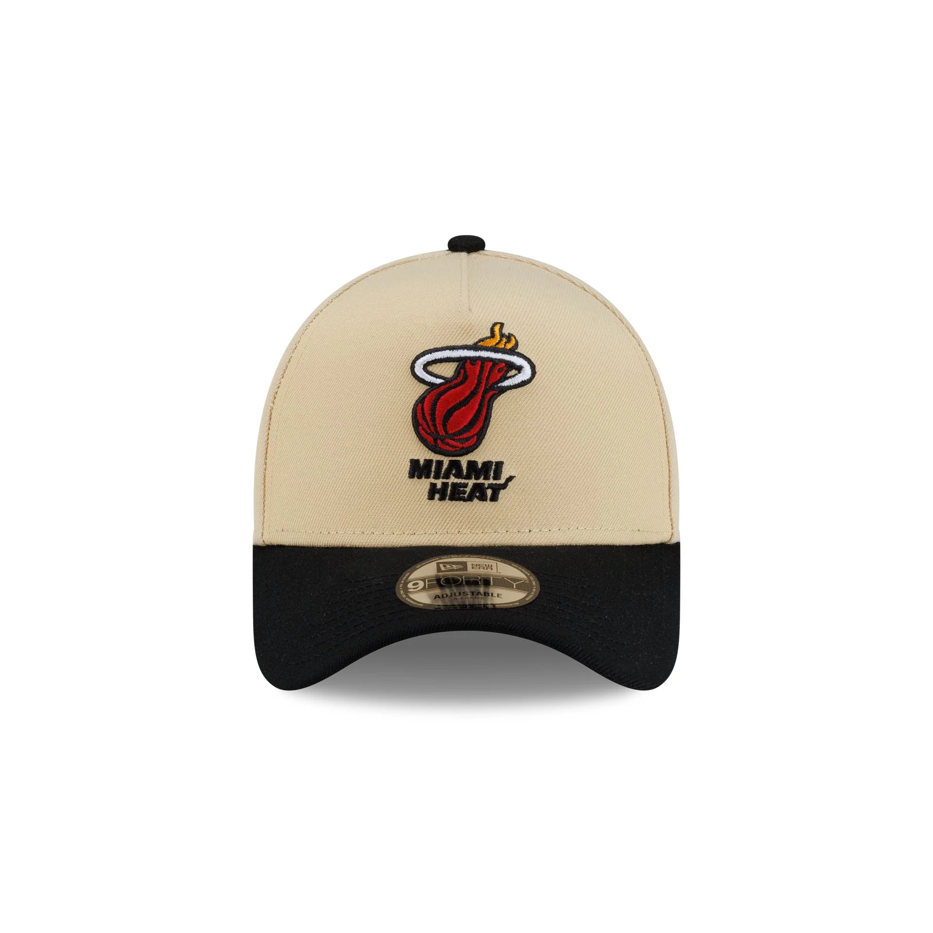 Miami Heat Hardwood Classics 2000s Gold 9FORTY A-Frame Snapback Hat - Image 2