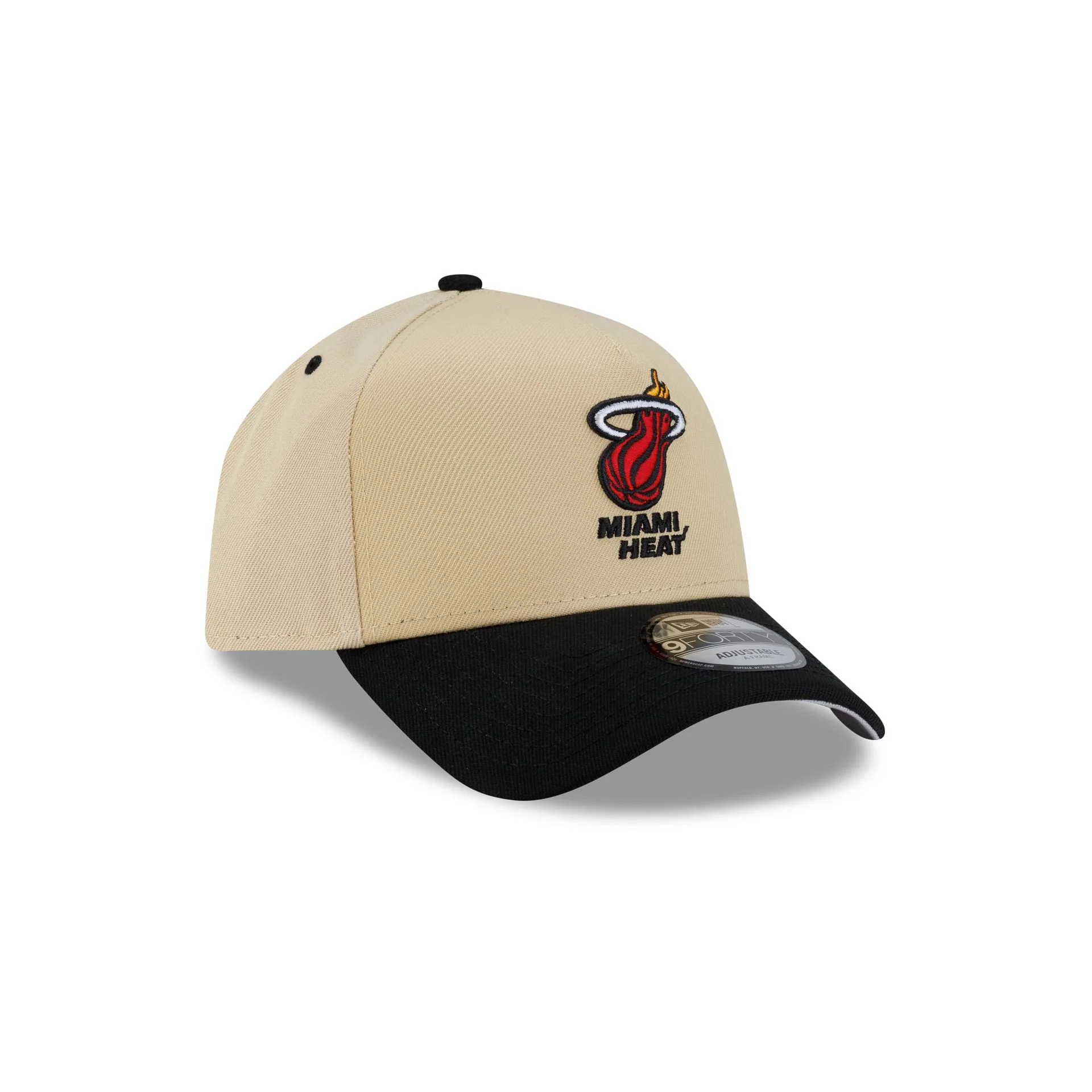 Miami Heat Hardwood Classics 2000s Gold 9FORTY A-Frame Snapback Hat - Image 3