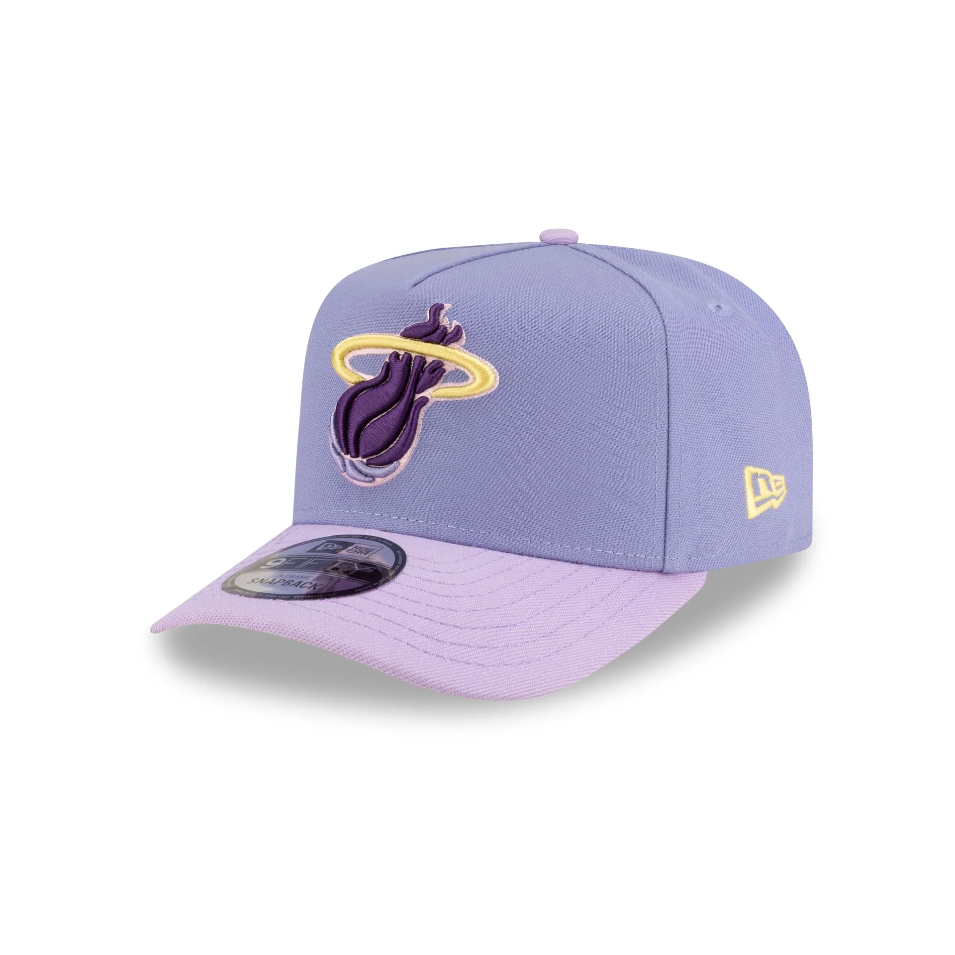 Miami Heat Lavender 9FIFTY A-Frame Snapback Hat - Image 3