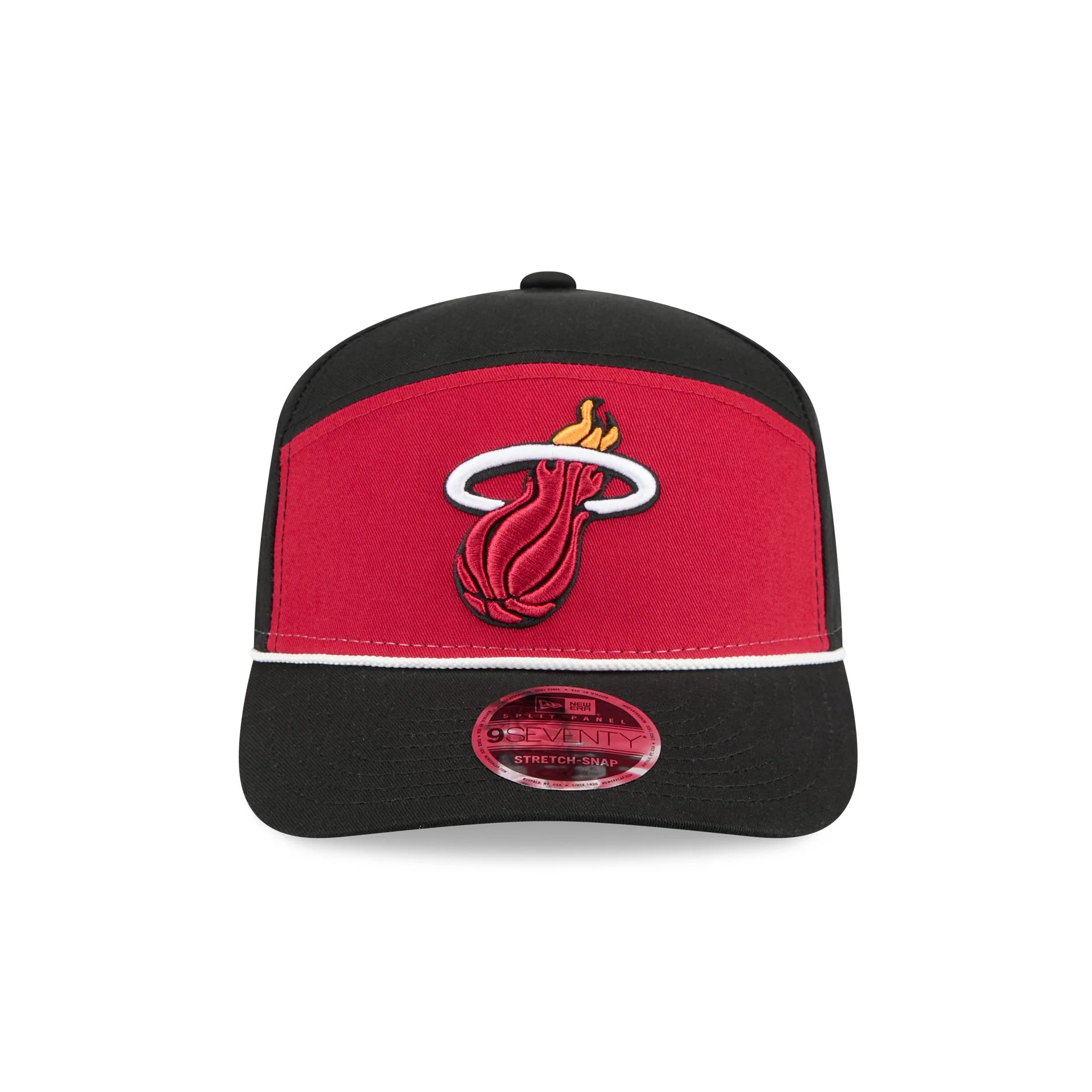 Miami Heat Split Panel 9SEVENTY Stretch-Snap Hat - Image 2