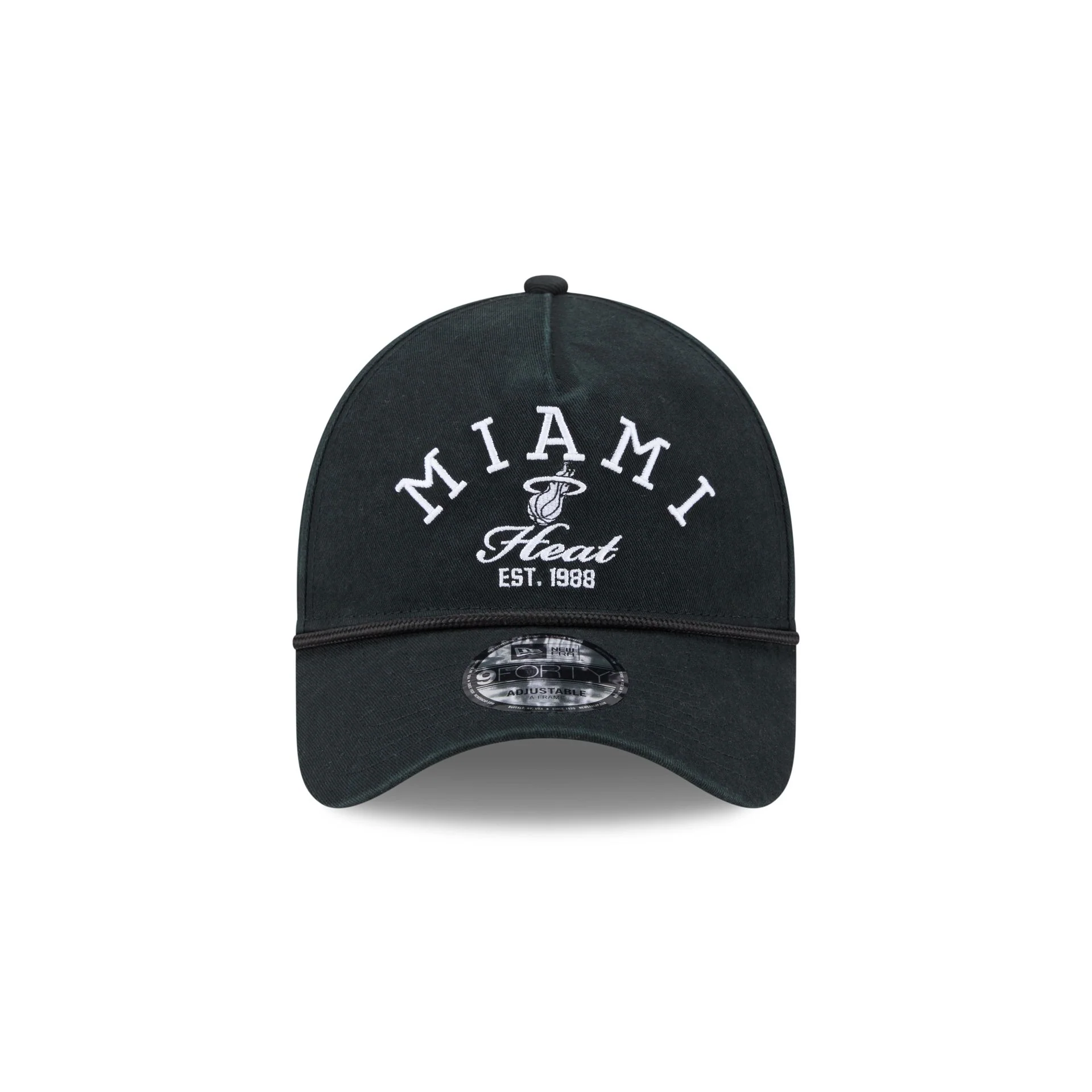 Miami Heat Stacked Rope 9FORTY A-Frame Snapback Hat - Image 2