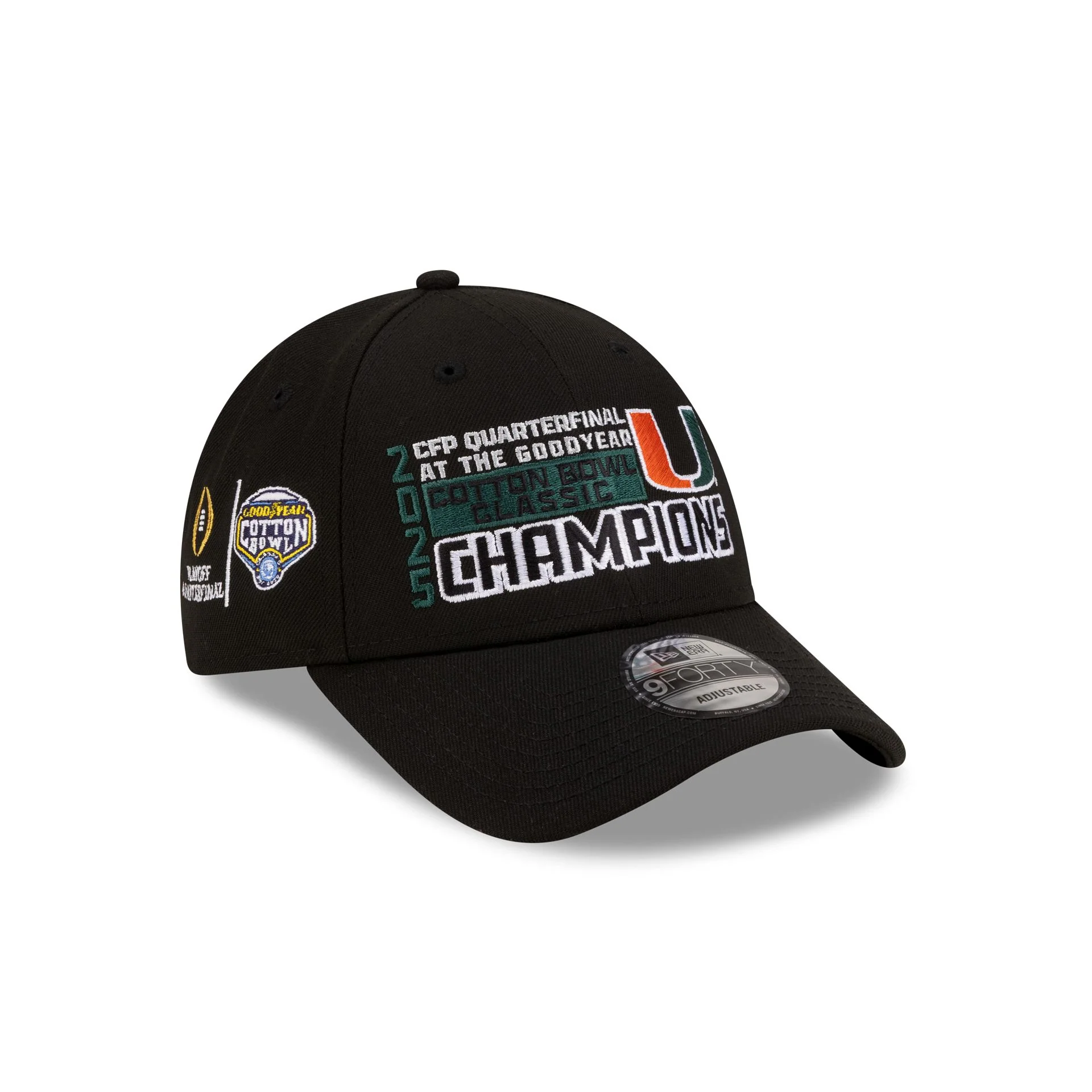 Miami Hurricanes 2026 Cotton Bowl Champions 9FORTY Adjustable Hat